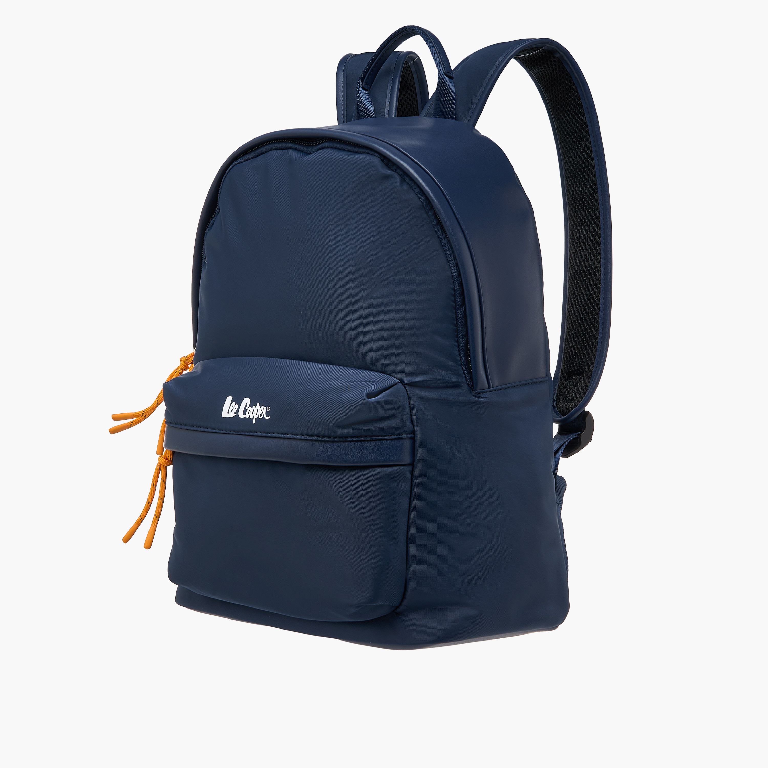 Lee Cooper Logo Print Backpack with Adjustable Shoulder Straps and Zip Closure - 31x40x19 cm-women-bagsandwallets-backpacks-image-2