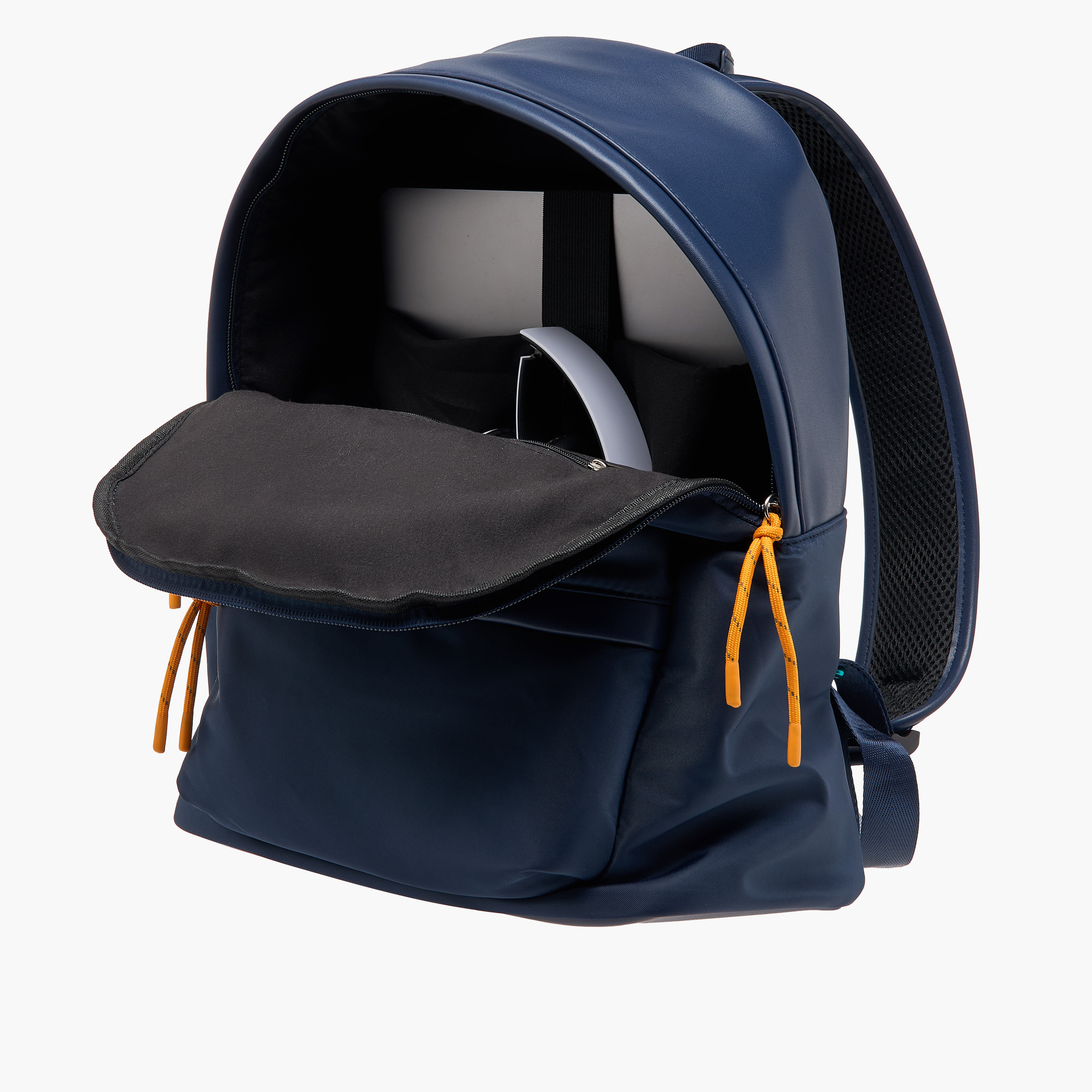 Lee Cooper Logo Print Backpack with Adjustable Shoulder Straps and Zip Closure - 31x40x19 cm-women-bagsandwallets-backpacks-image-6