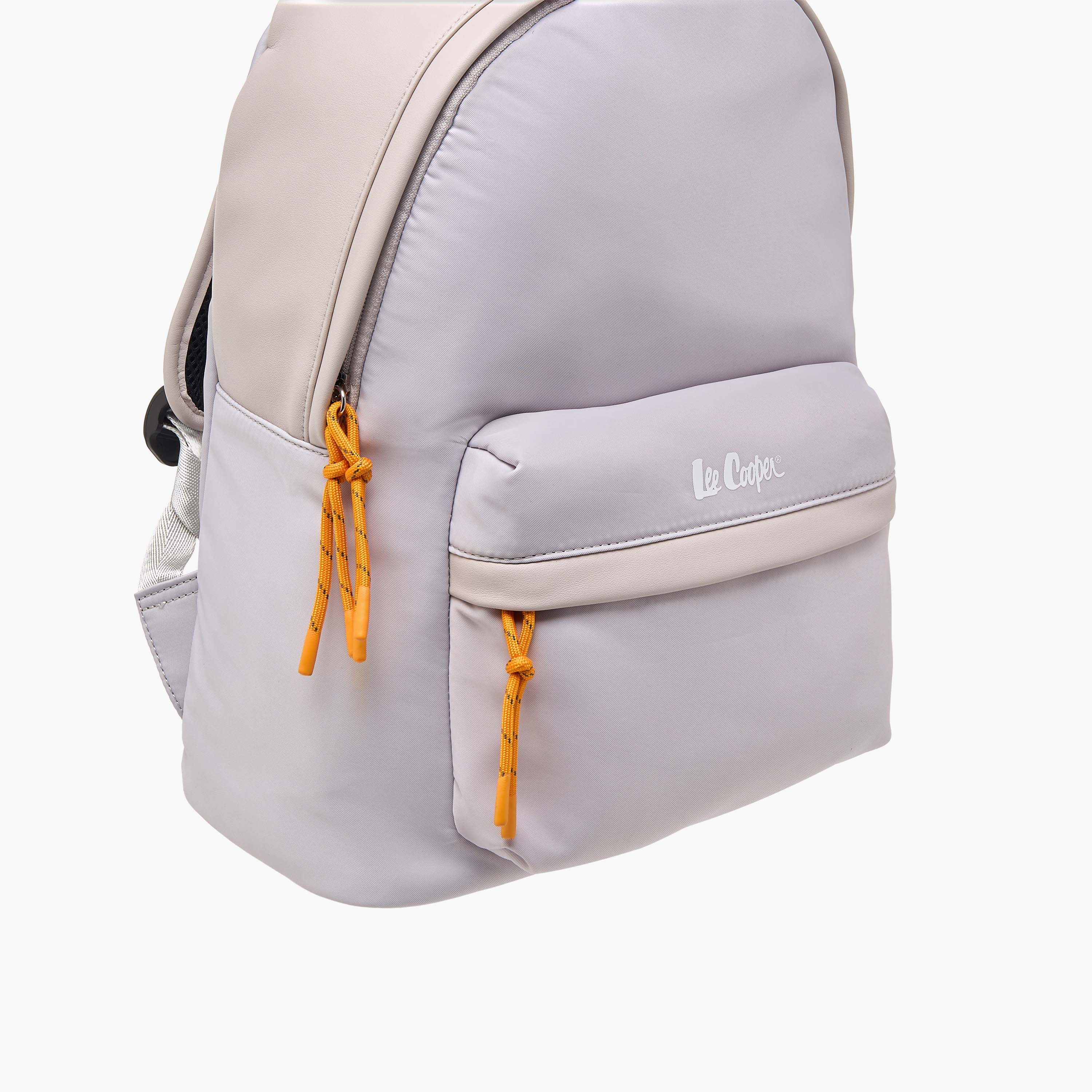 Lee Cooper Logo Print Backpack with Adjustable Shoulder Straps and Zip Closure - 31x40x19 cm-women-bagsandwallets-backpacks-image-4
