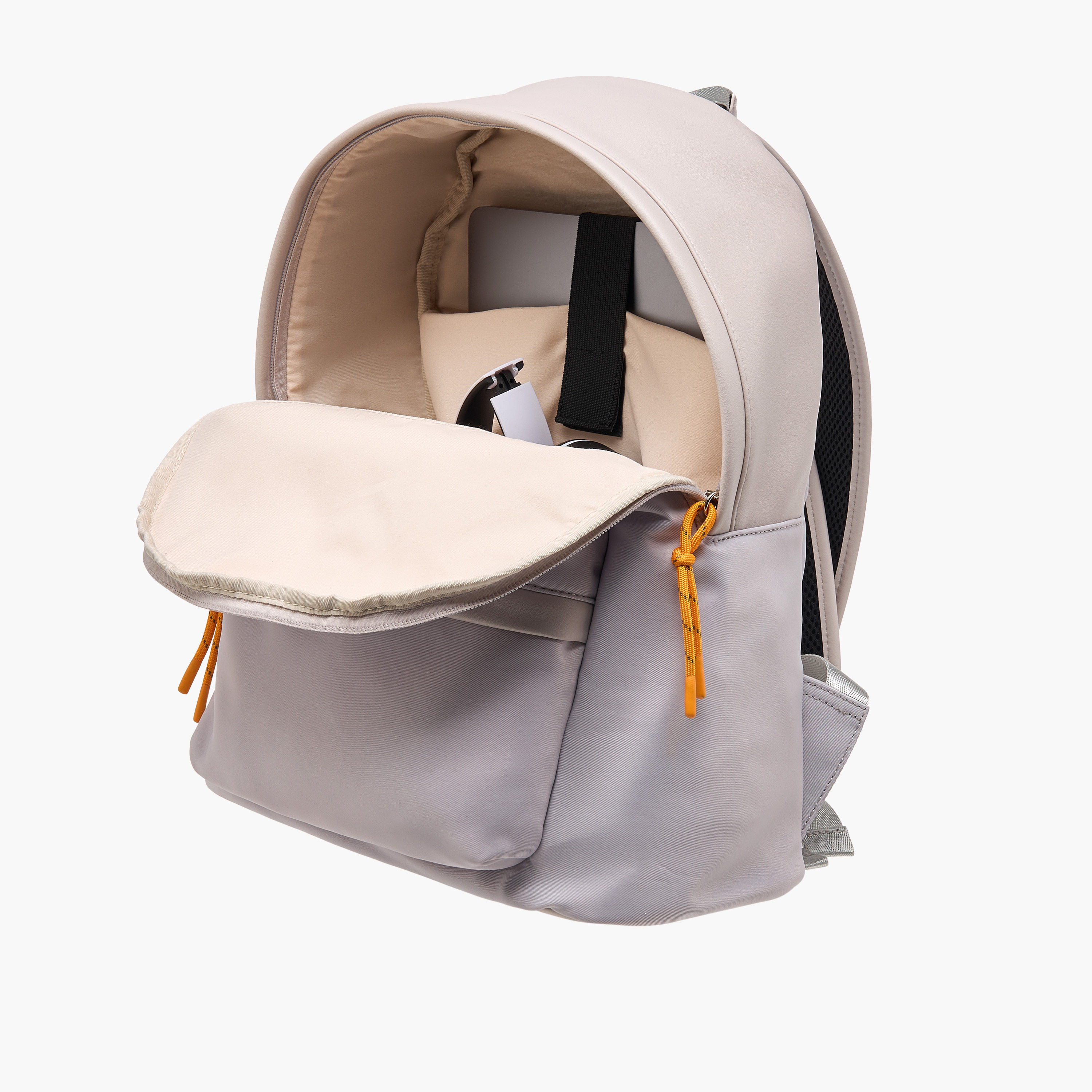 Lee Cooper Logo Print Backpack with Adjustable Shoulder Straps and Zip Closure - 31x40x19 cm-women-bagsandwallets-backpacks-image-6