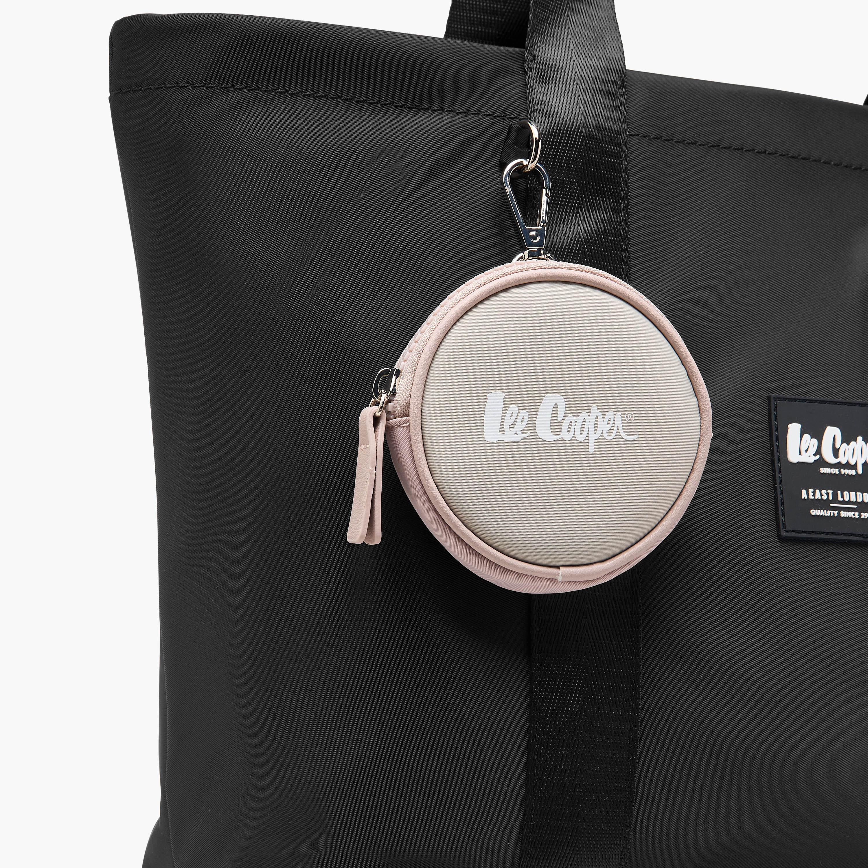 Lee Cooper Logo Print Tote Bag with Double Handle and Coin Pouch-women-bagsandwallets-handbags-image-5