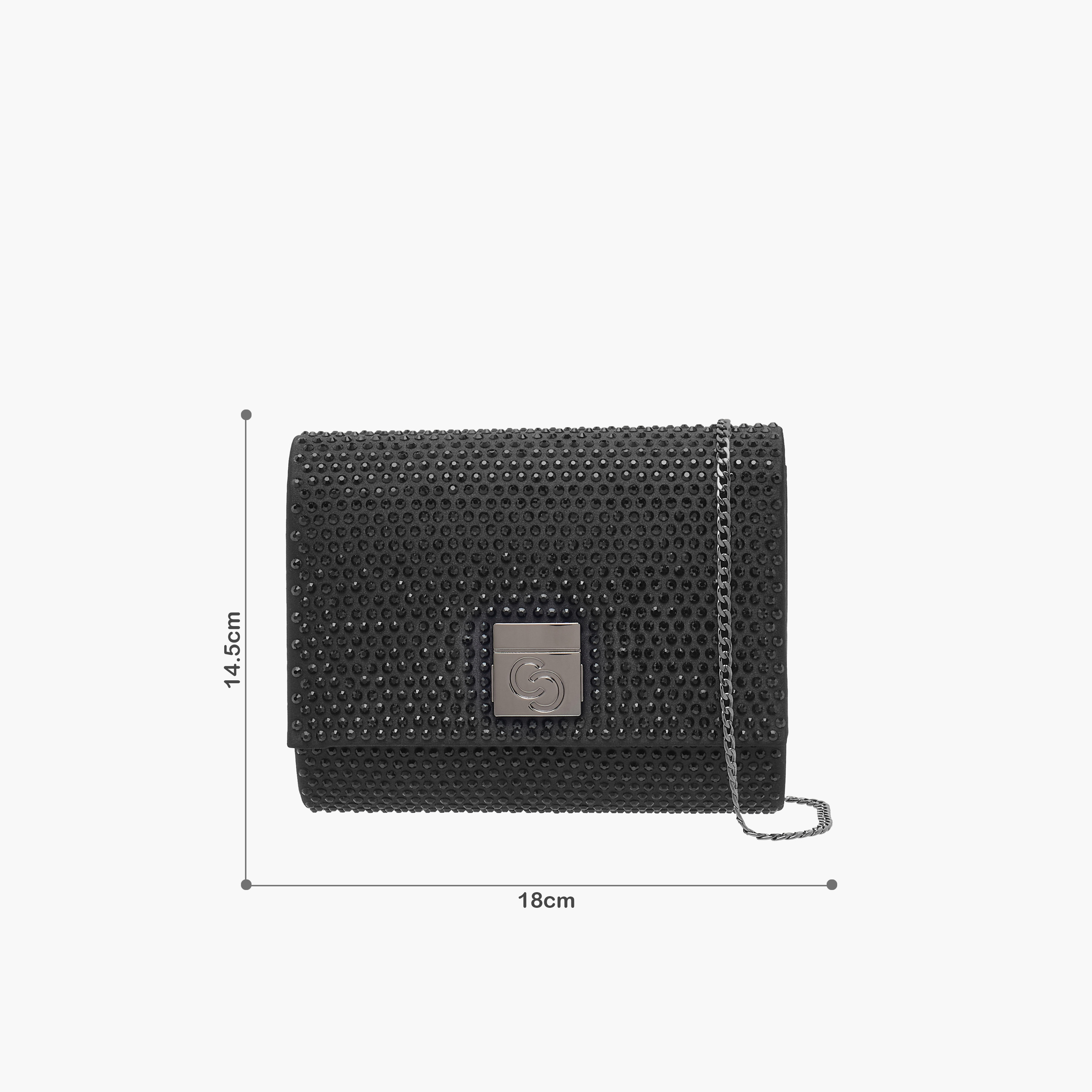 Celeste Embellished Crossbody Bag with Button Closure and Chain Strap-women-bagsandwallets-handbags-image-13