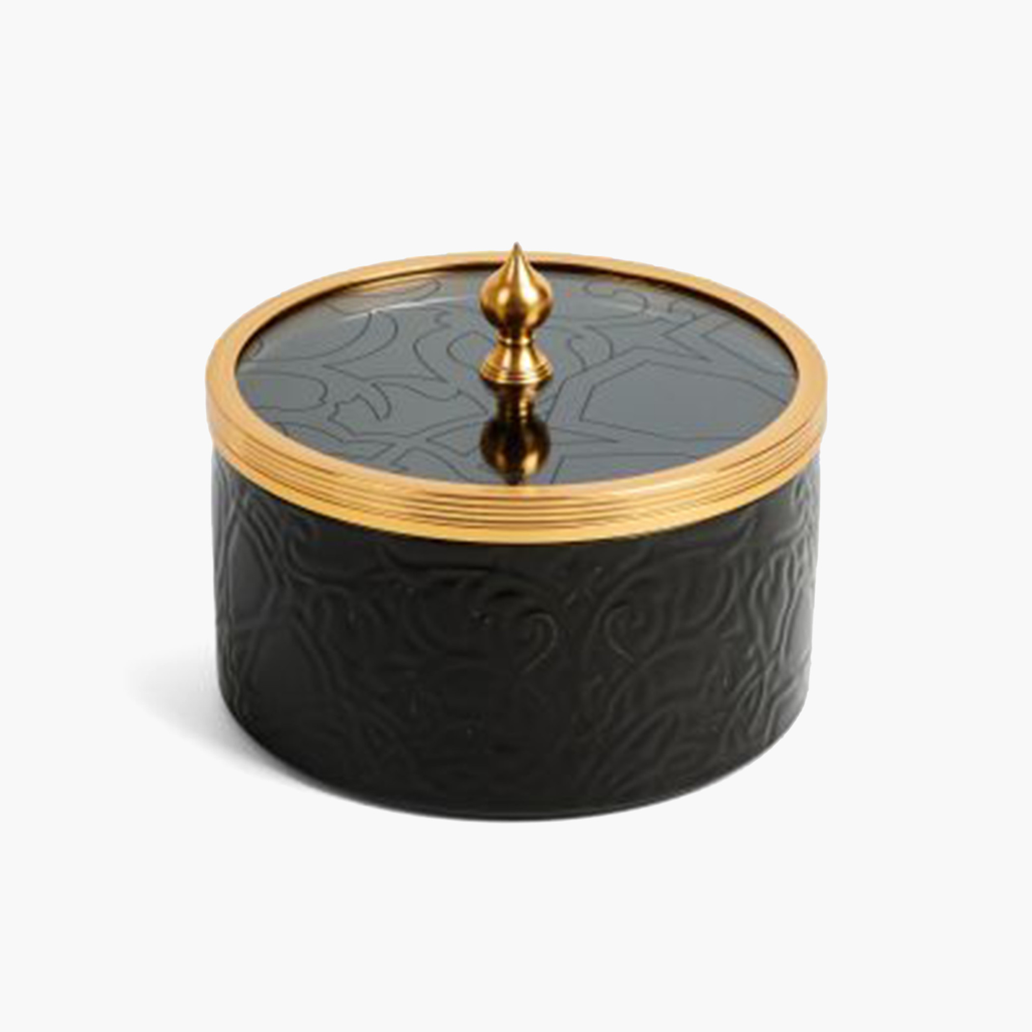 وعاء تمر بورسلان بطبعات مع غطاء من أوتانتيك - 16 سم-household-dining-dinnerware-bowls-image-2