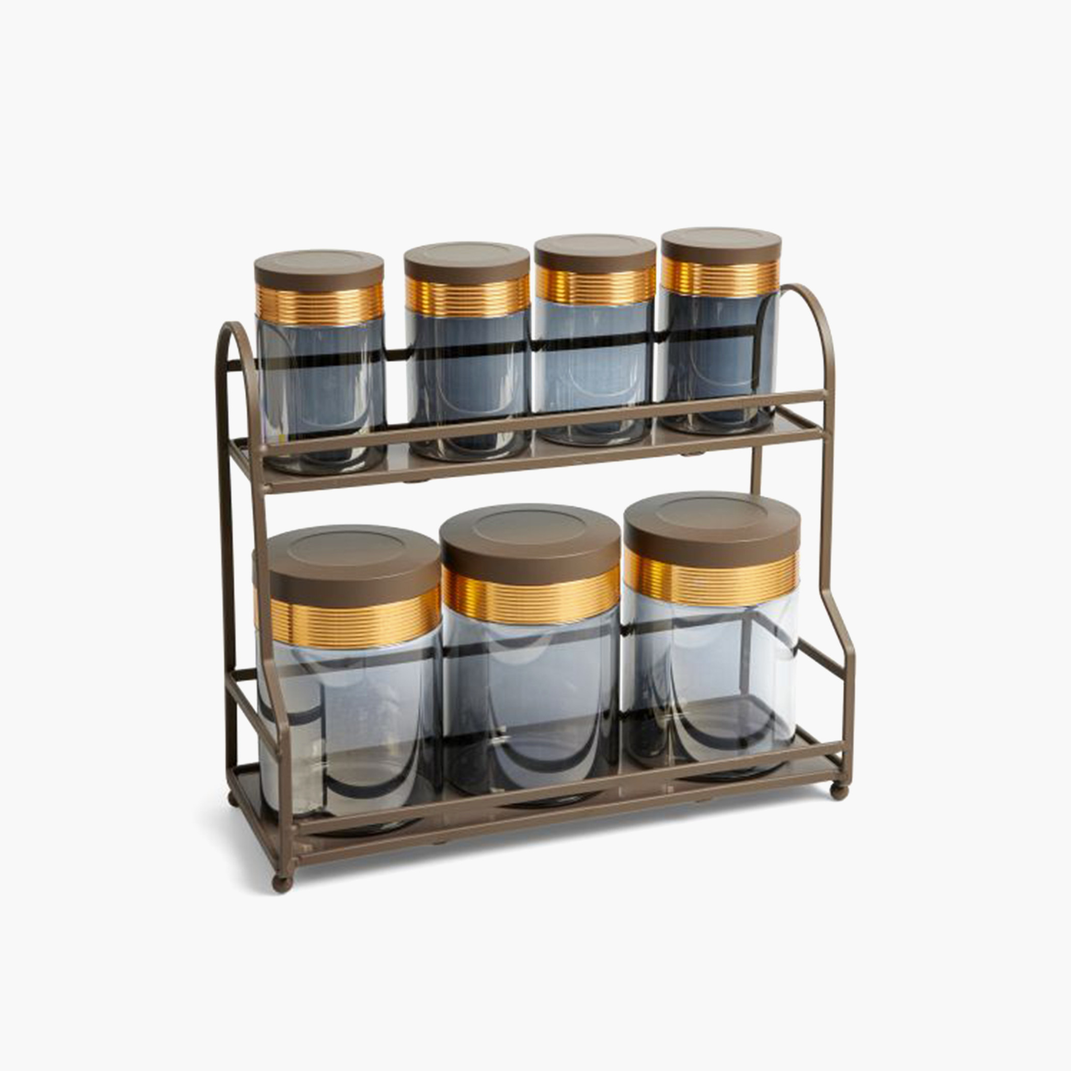 طقم علب بورسلان وحامل 8 قطع من أوتانتيك-household-kitchen-foodstorage-containers-image-1