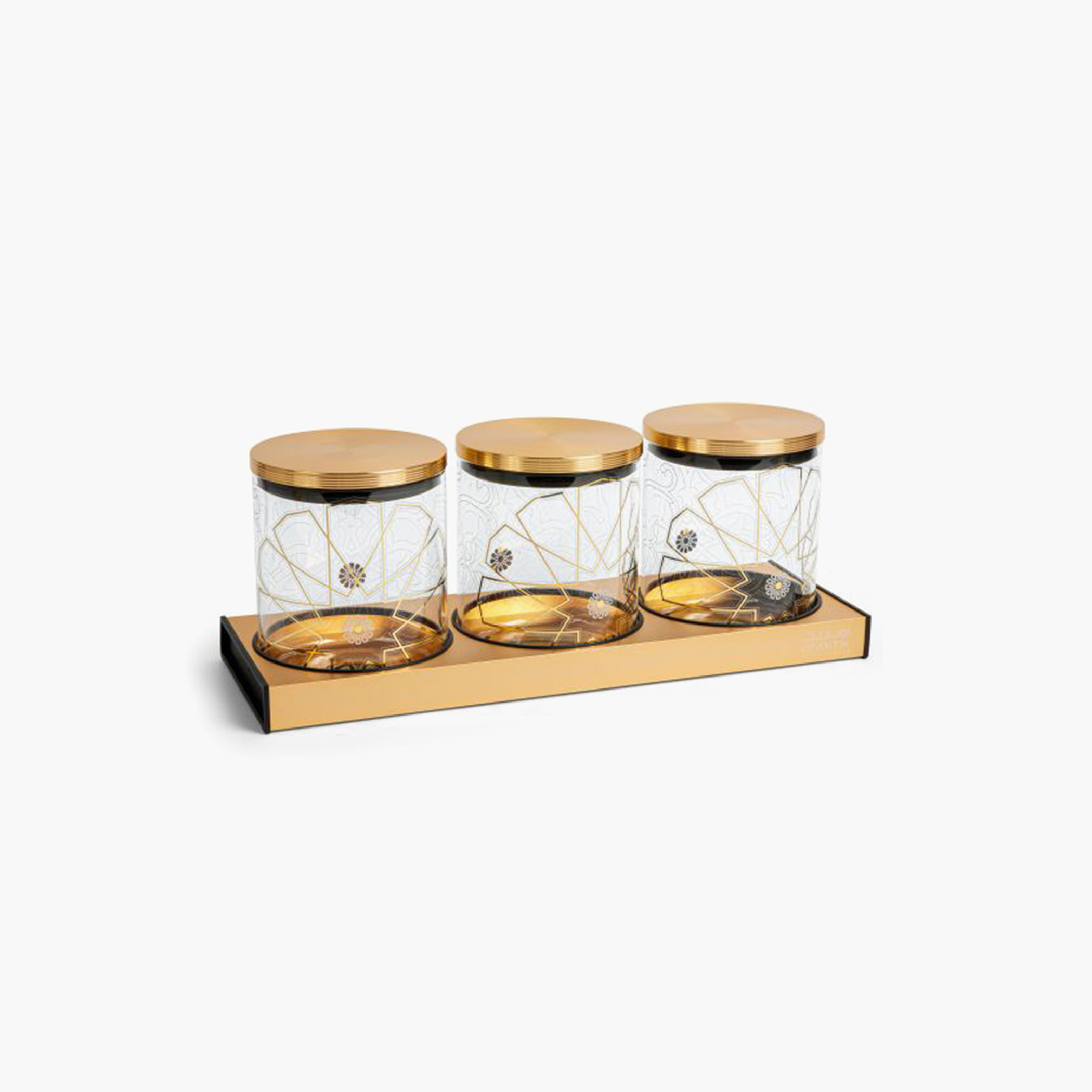 طقم جرّات ديكور وصينية 4 قطع من أوتانتيك-household-kitchen-foodstorage-canistersandjars-image-1