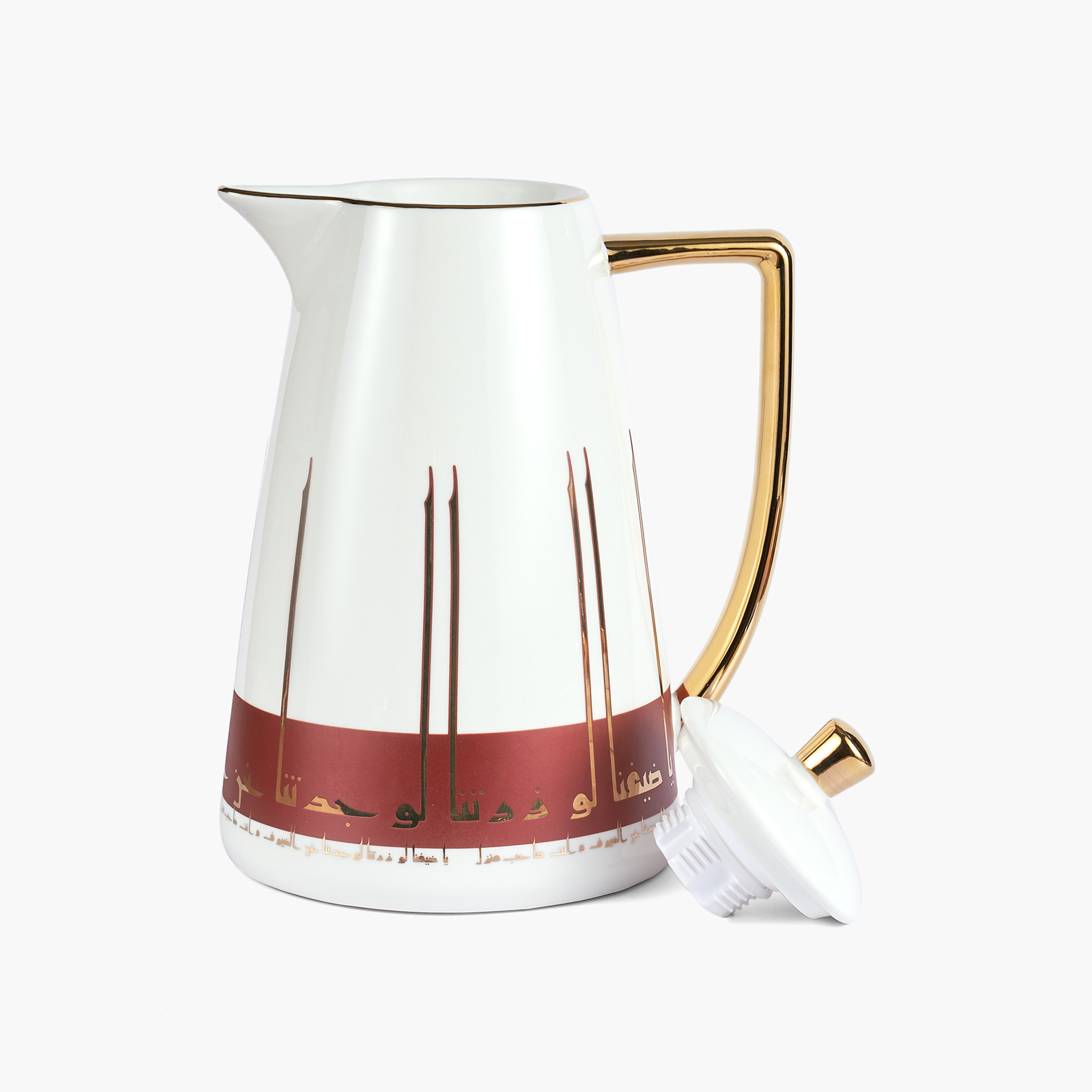 ترمس بورسلان عازل للحرارة بطبعات كوفي من أوتانتيك - 1 لتر-household-dining-teaandcoffee-vacuumflaskscoffeeandteapots-image-1