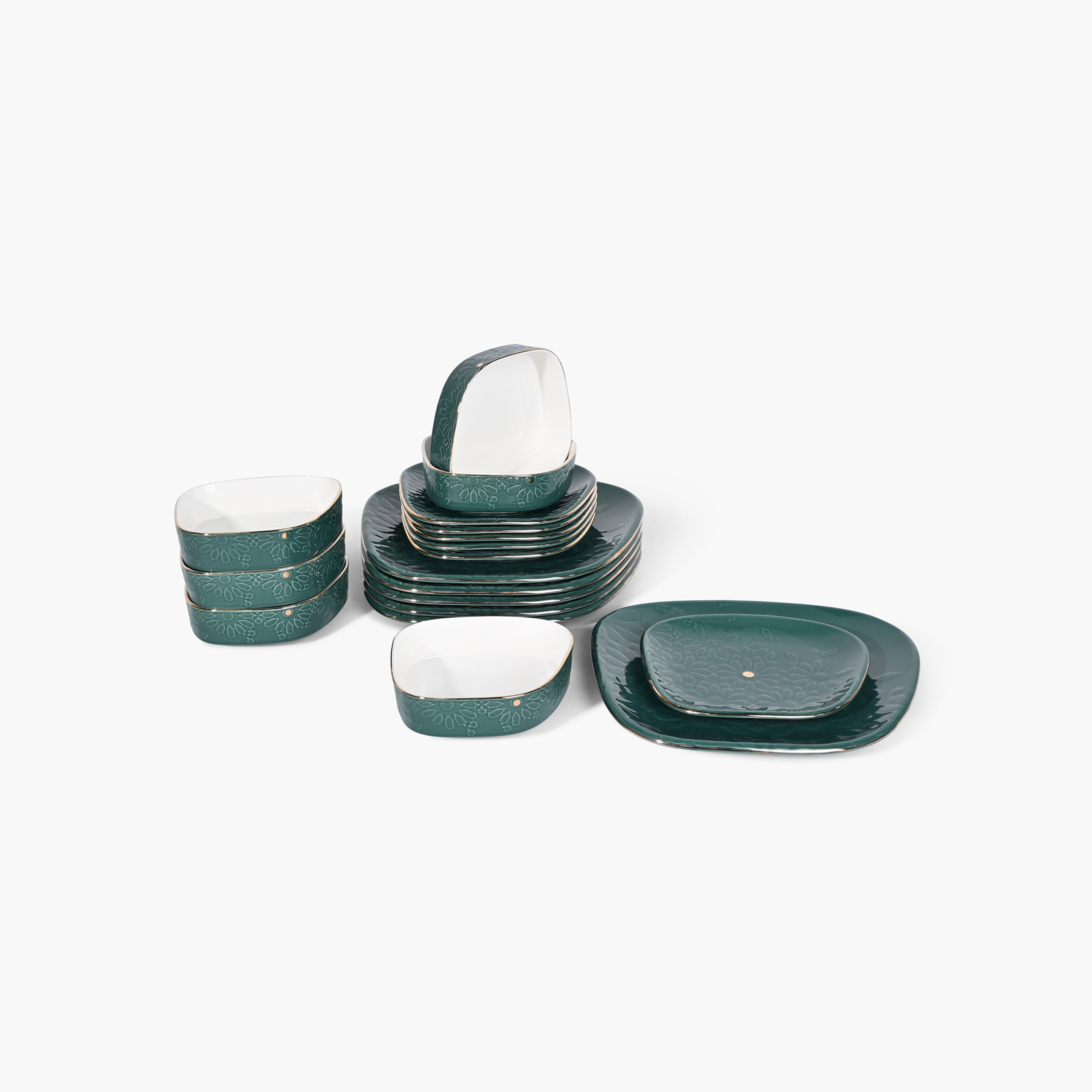 طقم عشاء بورسلان 18 قطعة بطبعات من أوتانتيك-household-dining-dinnerware-dinnersets-image-1