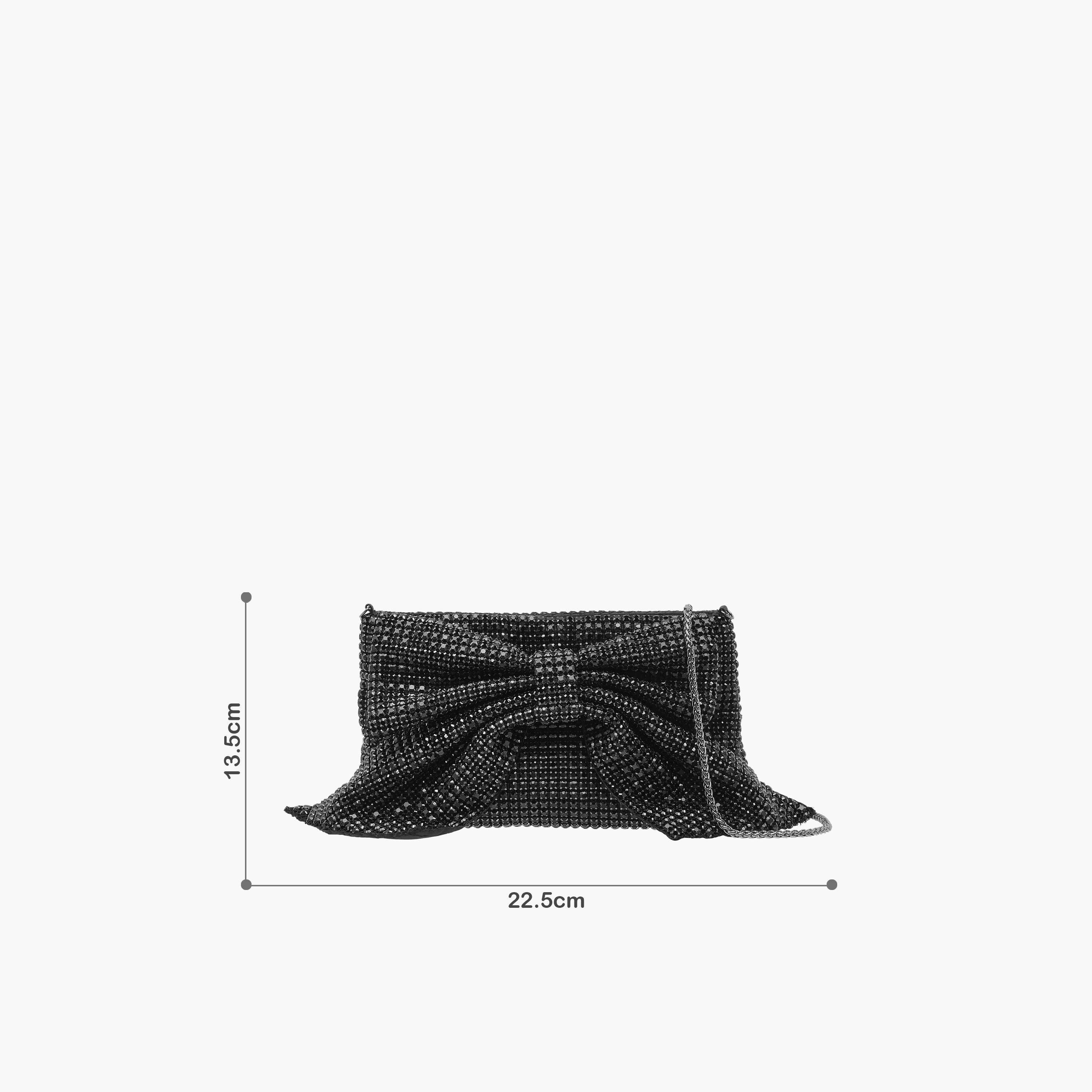 Celeste Bow Embellished Crossbody Bag with Chain Strap-women-bagsandwallets-handbags-image-7