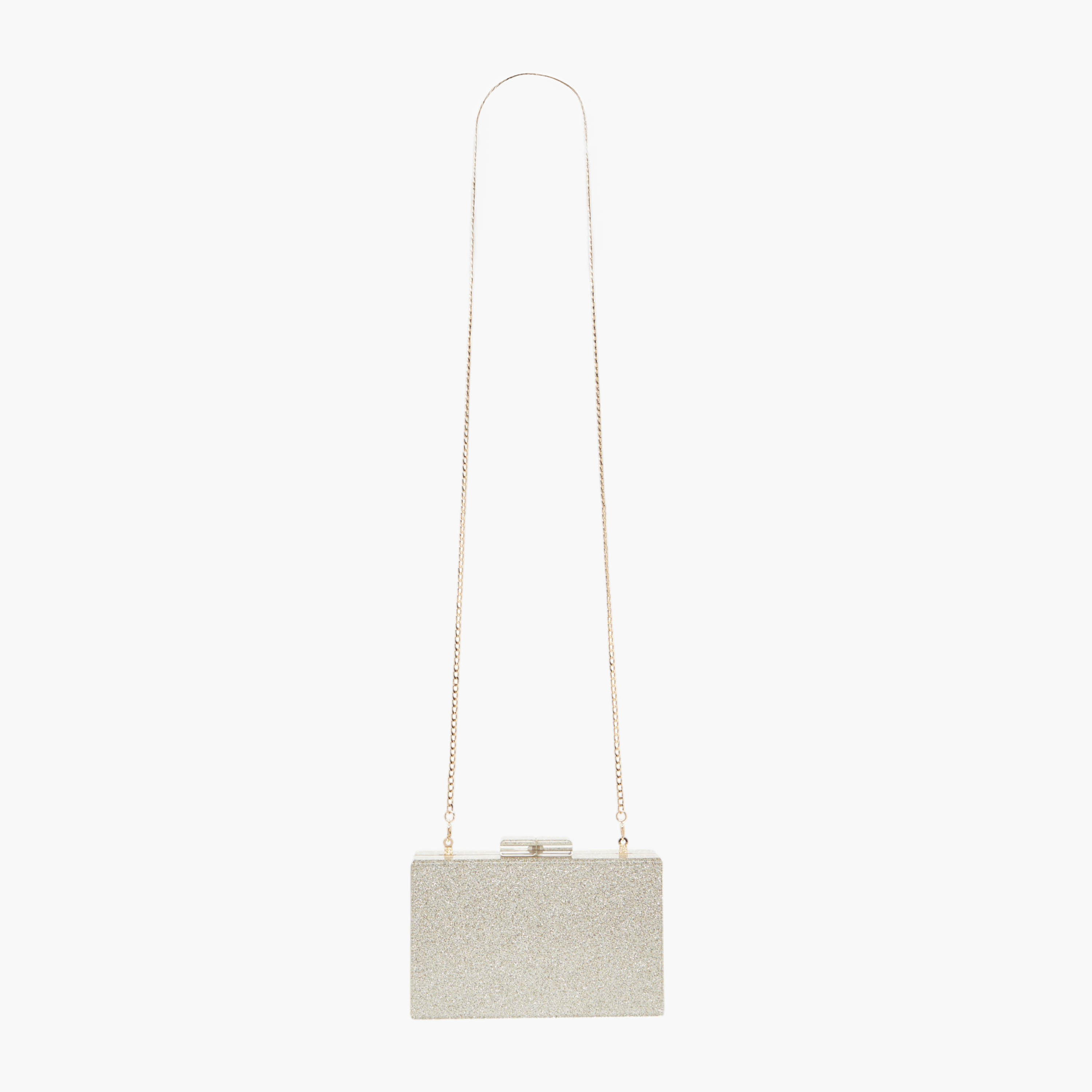 شنطة كلاتش مزينة بحزام سلسلة قابل للفصل وطيّة إغلاق من سيليست-women-bagsandwallets-handbags-image-2