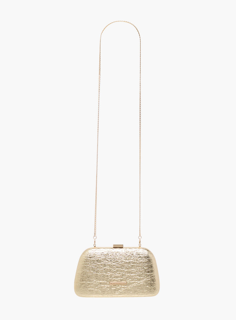 شنطة كروس بودي بارزة الملمس بحزام سلسلة وطية إغلاق من سيليست-women-bagsandwallets-handbags-image-2