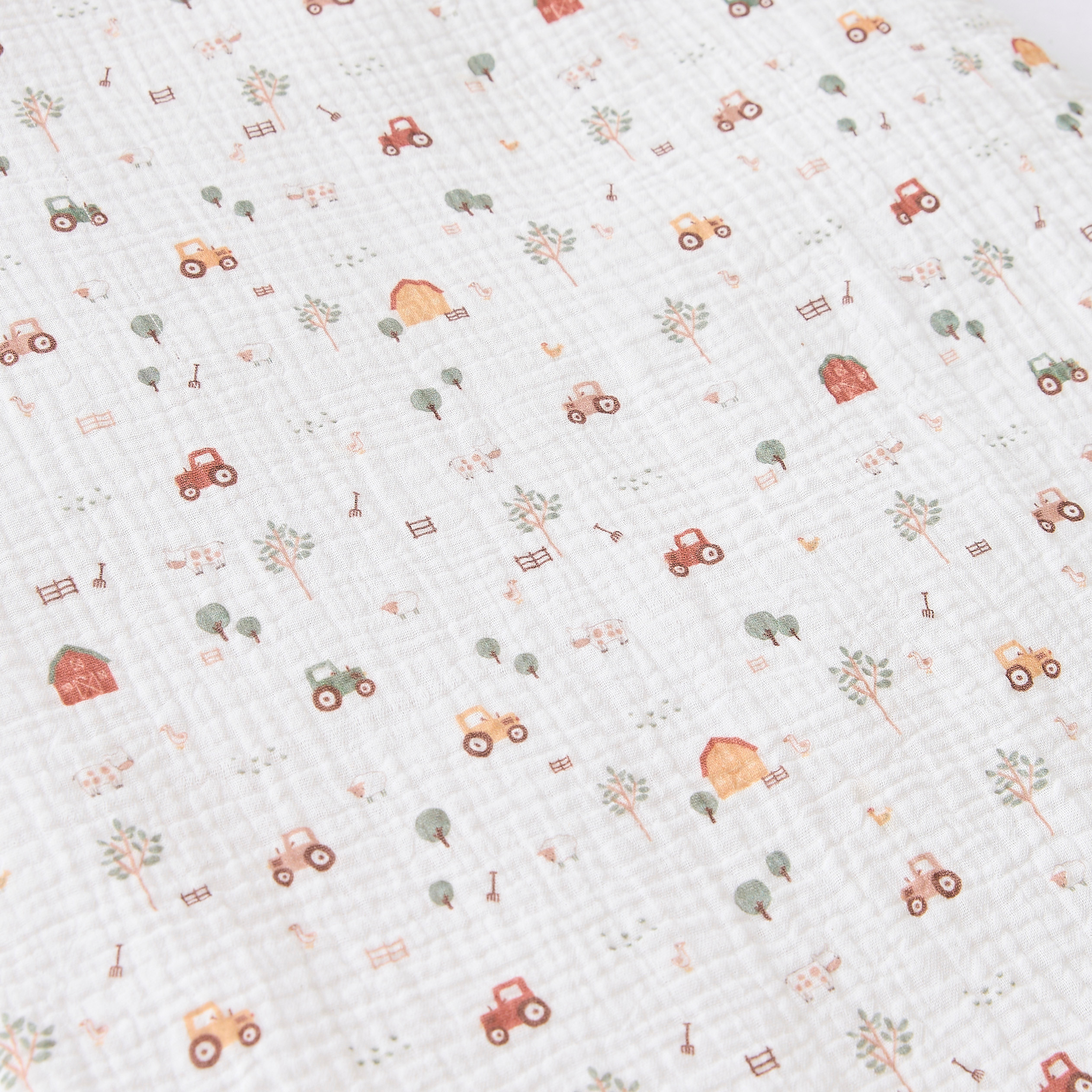 Juniors Farmyard Print Muslin 2 TOG Sleeping Bag - 0-6 months-baby-nursery-blanketsandswaddles-swaddlesandsleepingbags-image-6