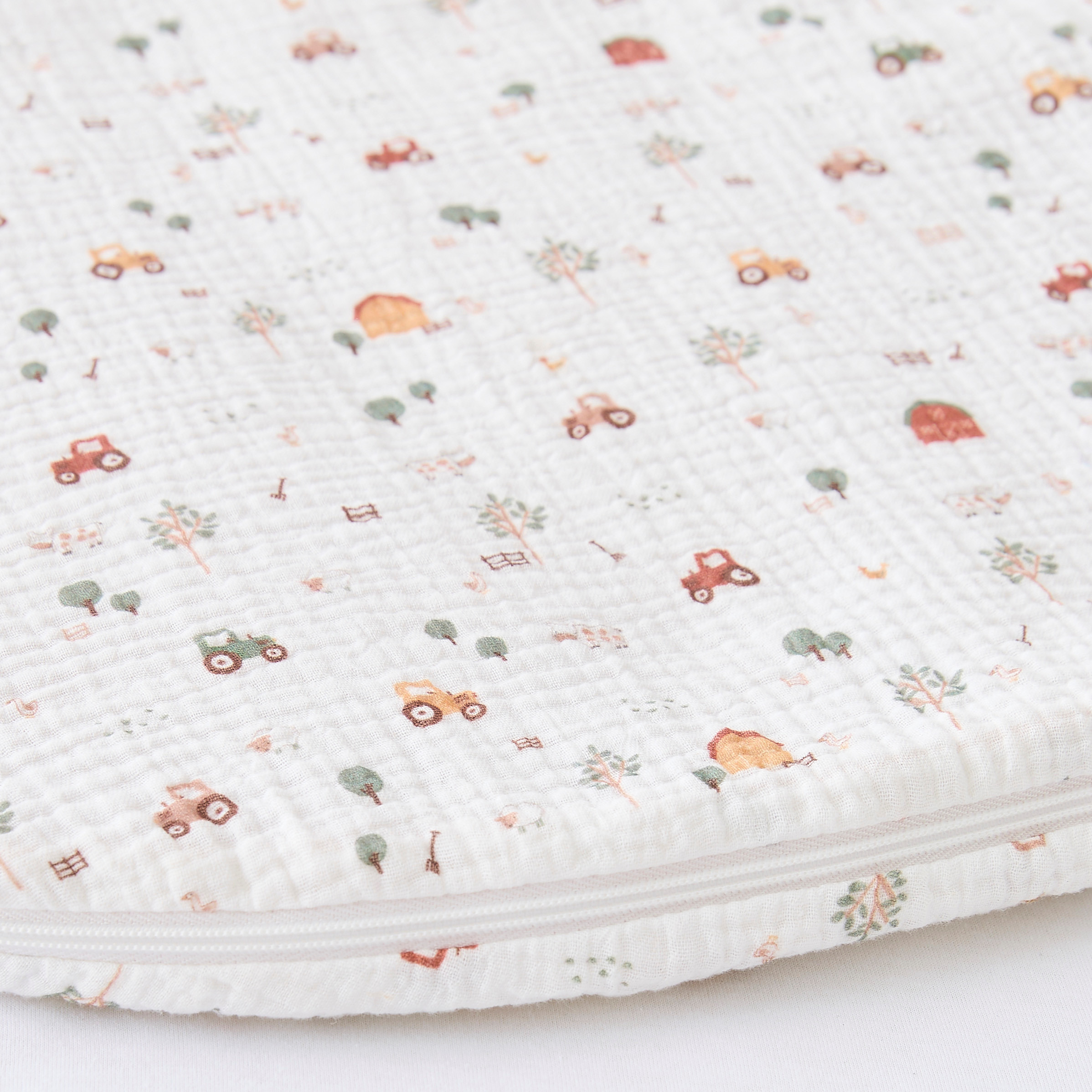 Juniors Farmyard Print Muslin 2 TOG Sleeping Bag - 0-6 months-baby-nursery-blanketsandswaddles-swaddlesandsleepingbags-image-7