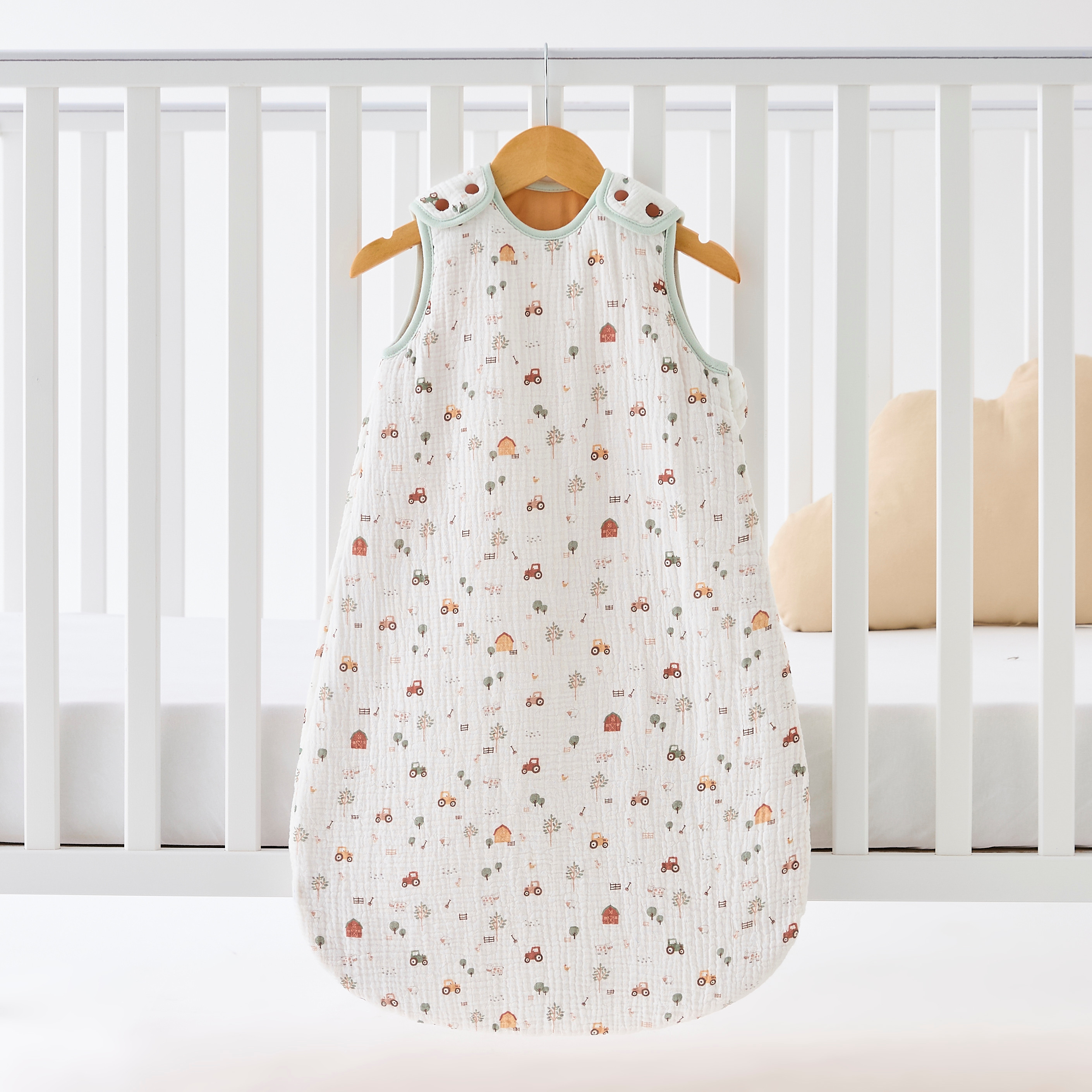 شنطة نوم بقماش موسلين 2 توج بطبعات من جونيورز - 6 - 18 أشهر-baby-nursery-blanketsandswaddles-swaddlesandsleepingbags-image-2