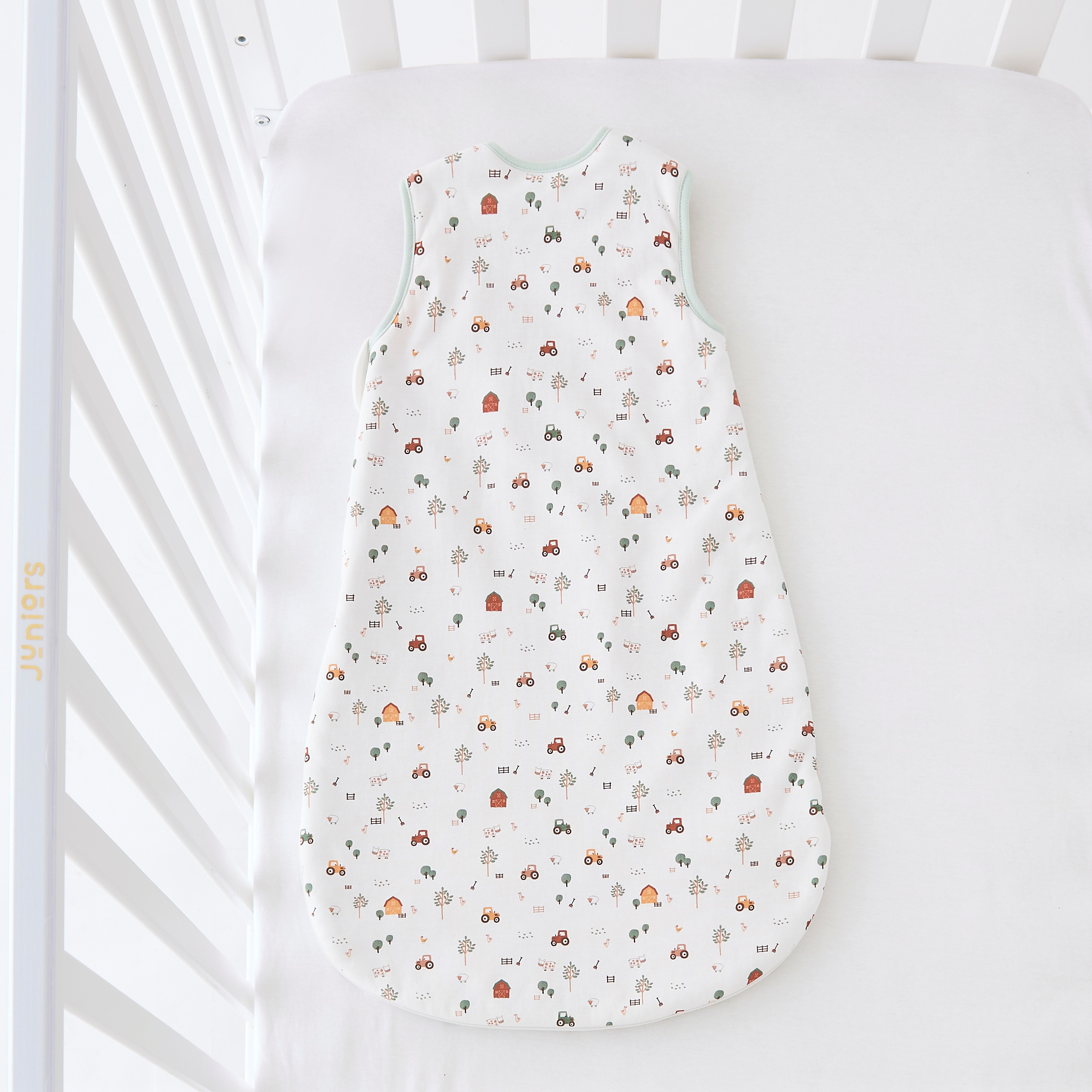 Juniors Farmyard Print Knitted 2 TOG Sleeping Bag - 0-6 months-baby-nursery-blanketsandswaddles-swaddlesandsleepingbags-image-3