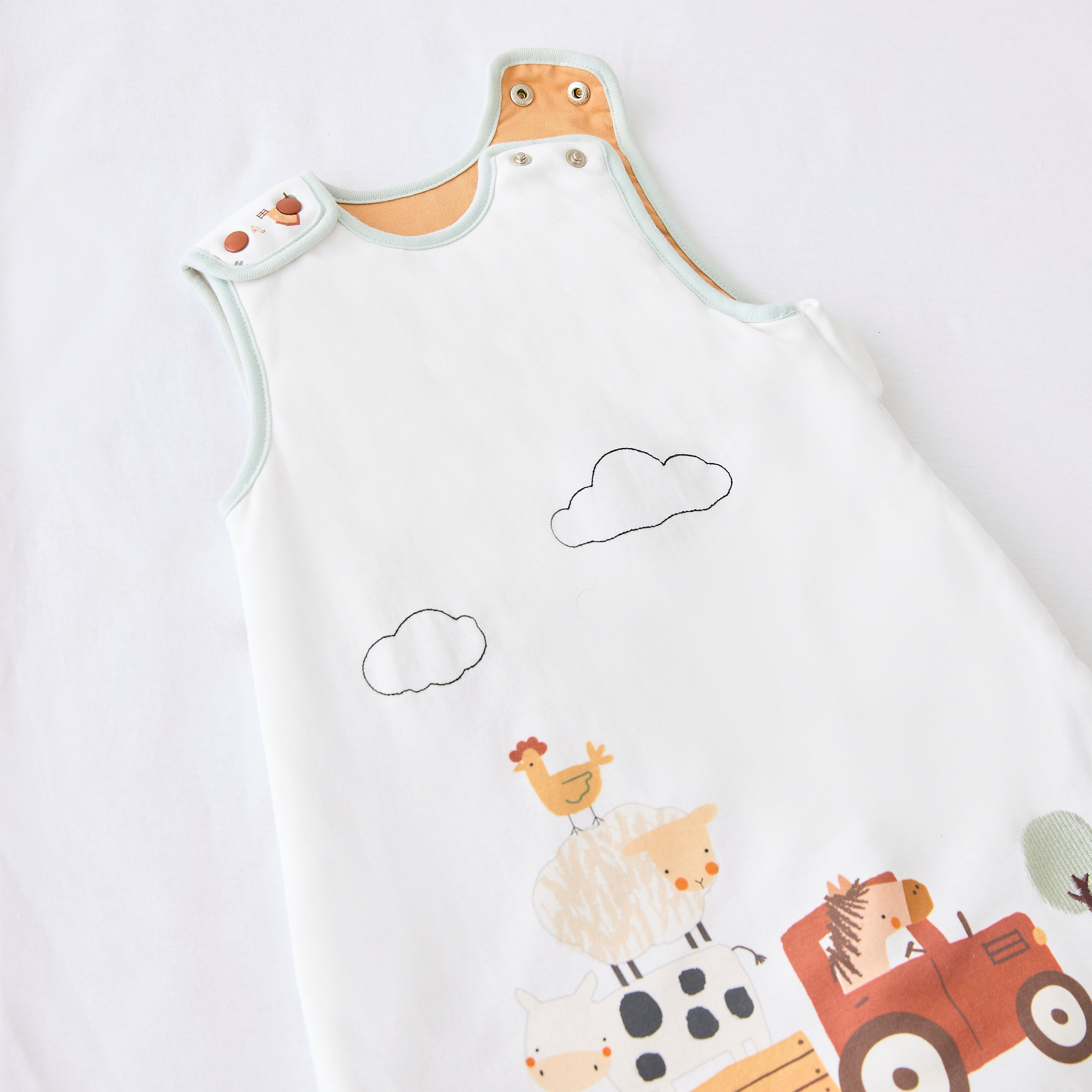 Juniors Farmyard Print Knitted 2 TOG Sleeping Bag - 0-6 months-baby-nursery-blanketsandswaddles-swaddlesandsleepingbags-image-4