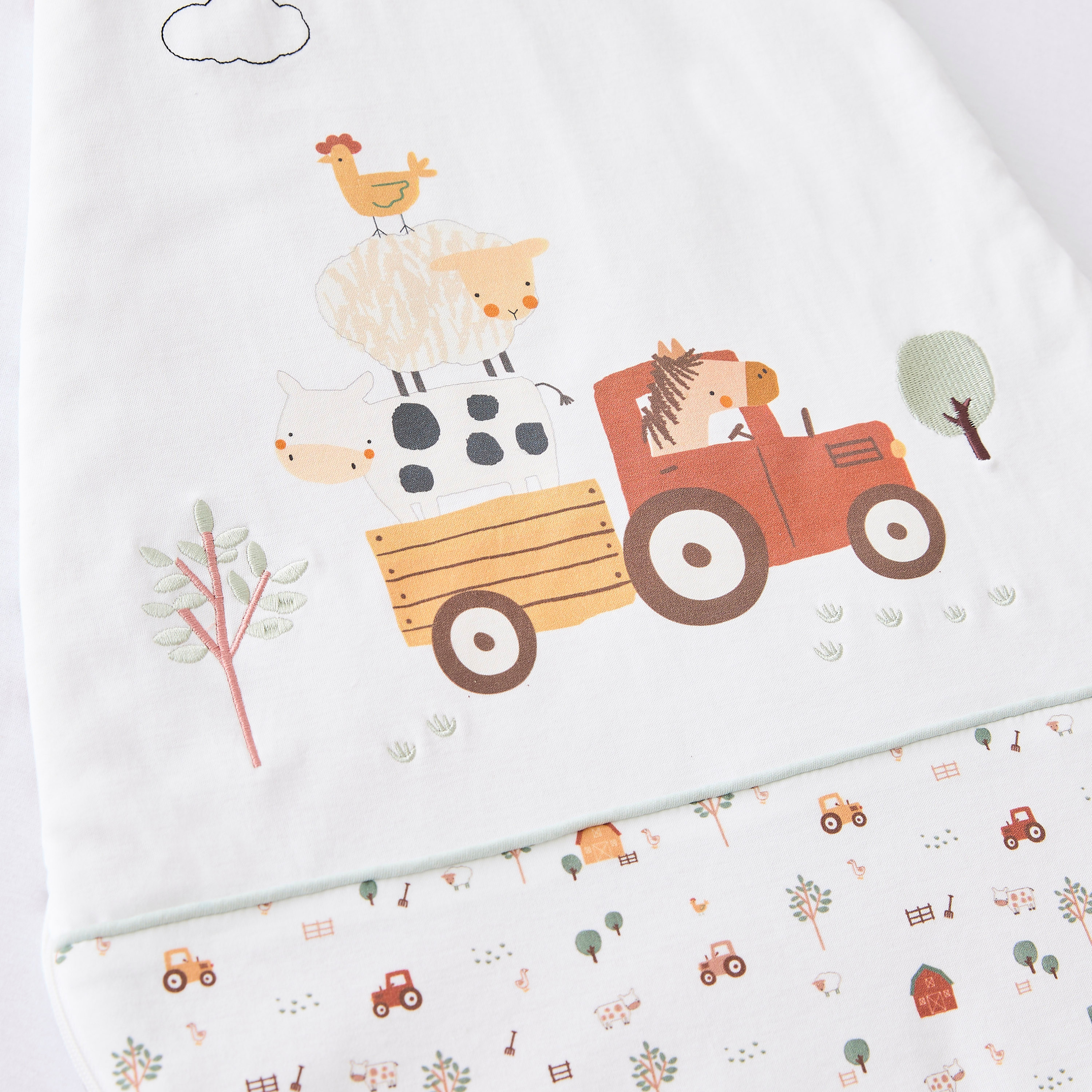 Juniors Farmyard Print Knitted 2 TOG Sleeping Bag - 0-6 months-baby-nursery-blanketsandswaddles-swaddlesandsleepingbags-image-5
