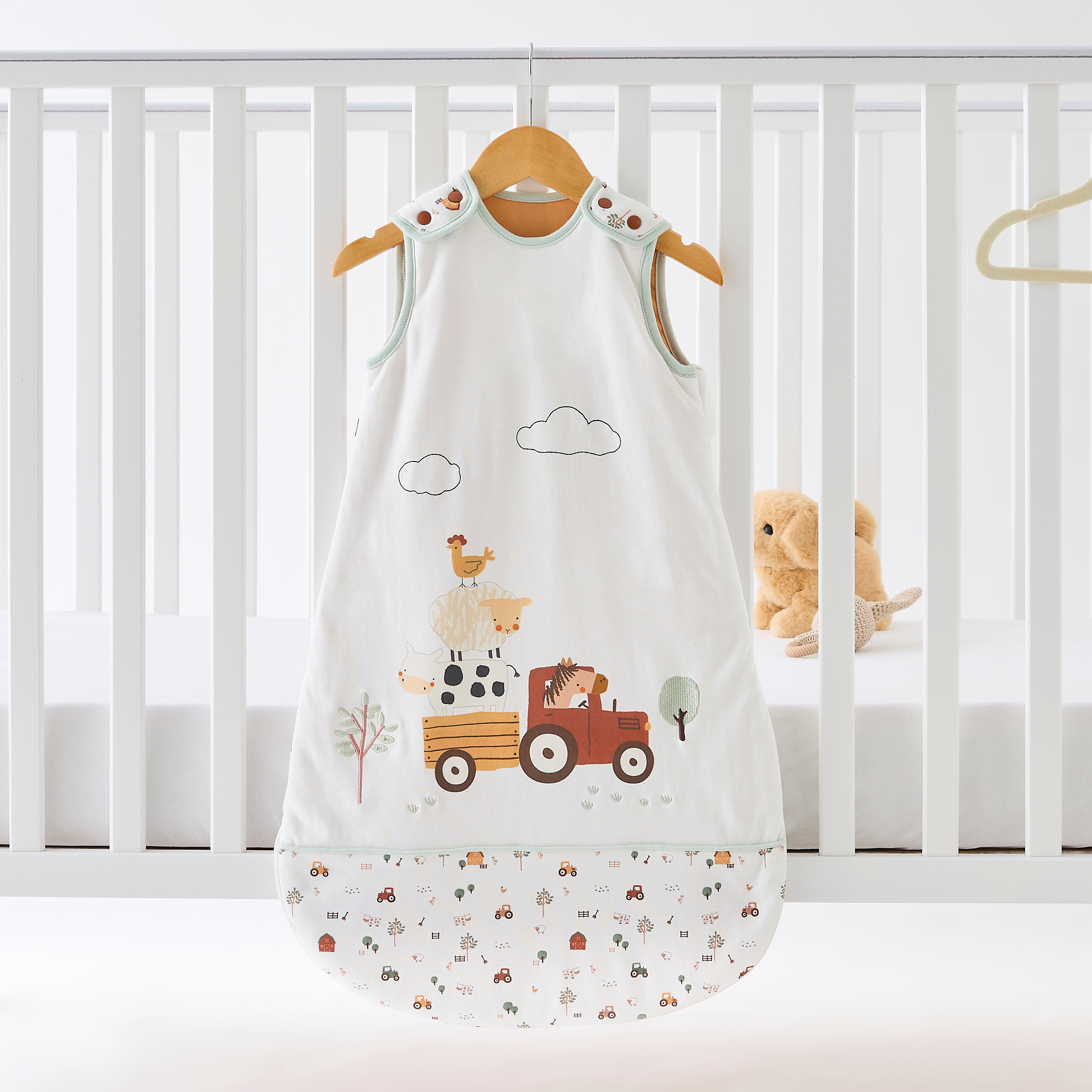 شنطة نوم توج 2 محبوكة بطبعات مزرعة من جونيورز - من 6 إلى 18 شهر-baby-nursery-blanketsandswaddles-swaddlesandsleepingbags-image-2