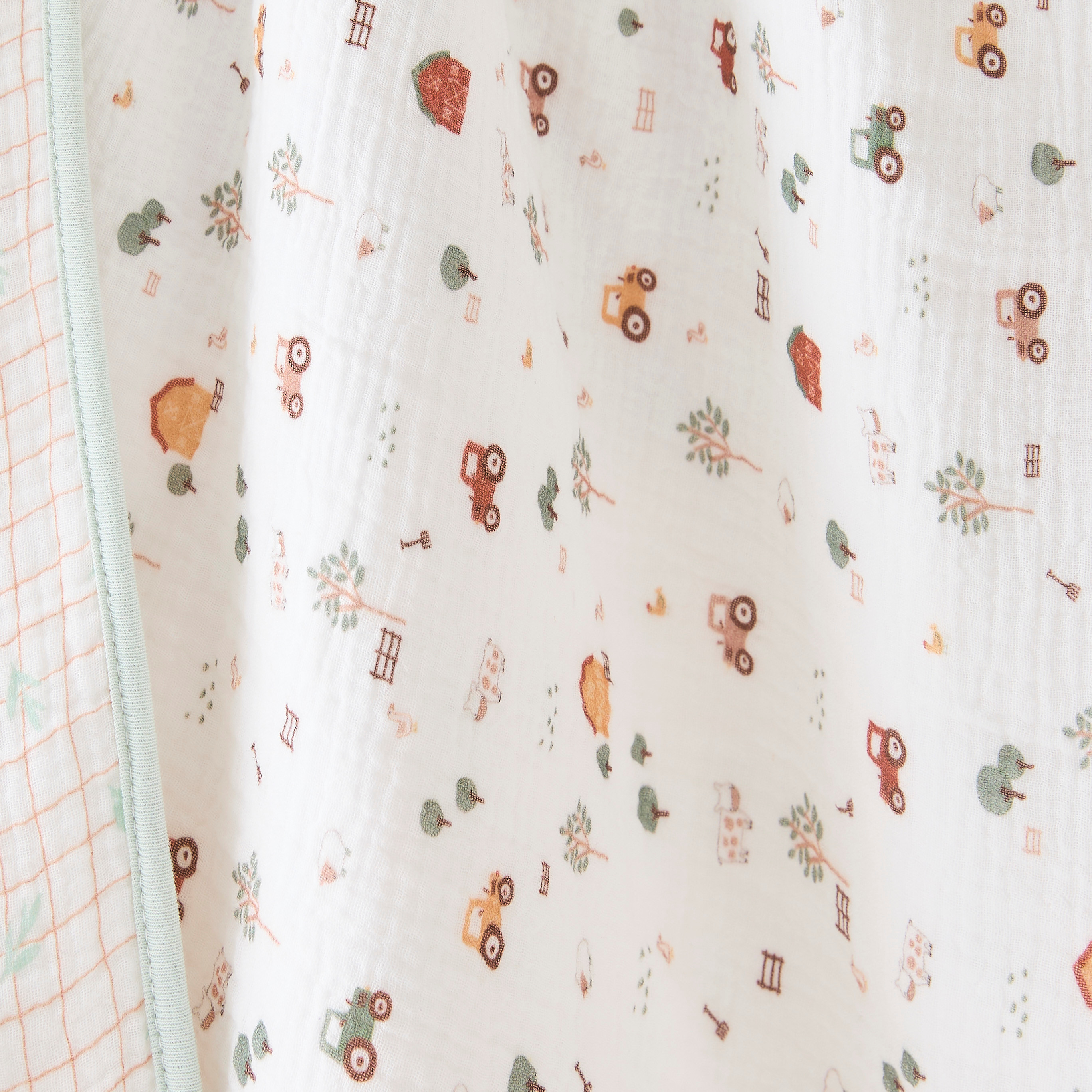 Juniors Farmyard Print Muslin Swaddle Blanket - 100x100 cm-baby-nursery-blanketsandswaddles-swaddlesandsleepingbags-image-5