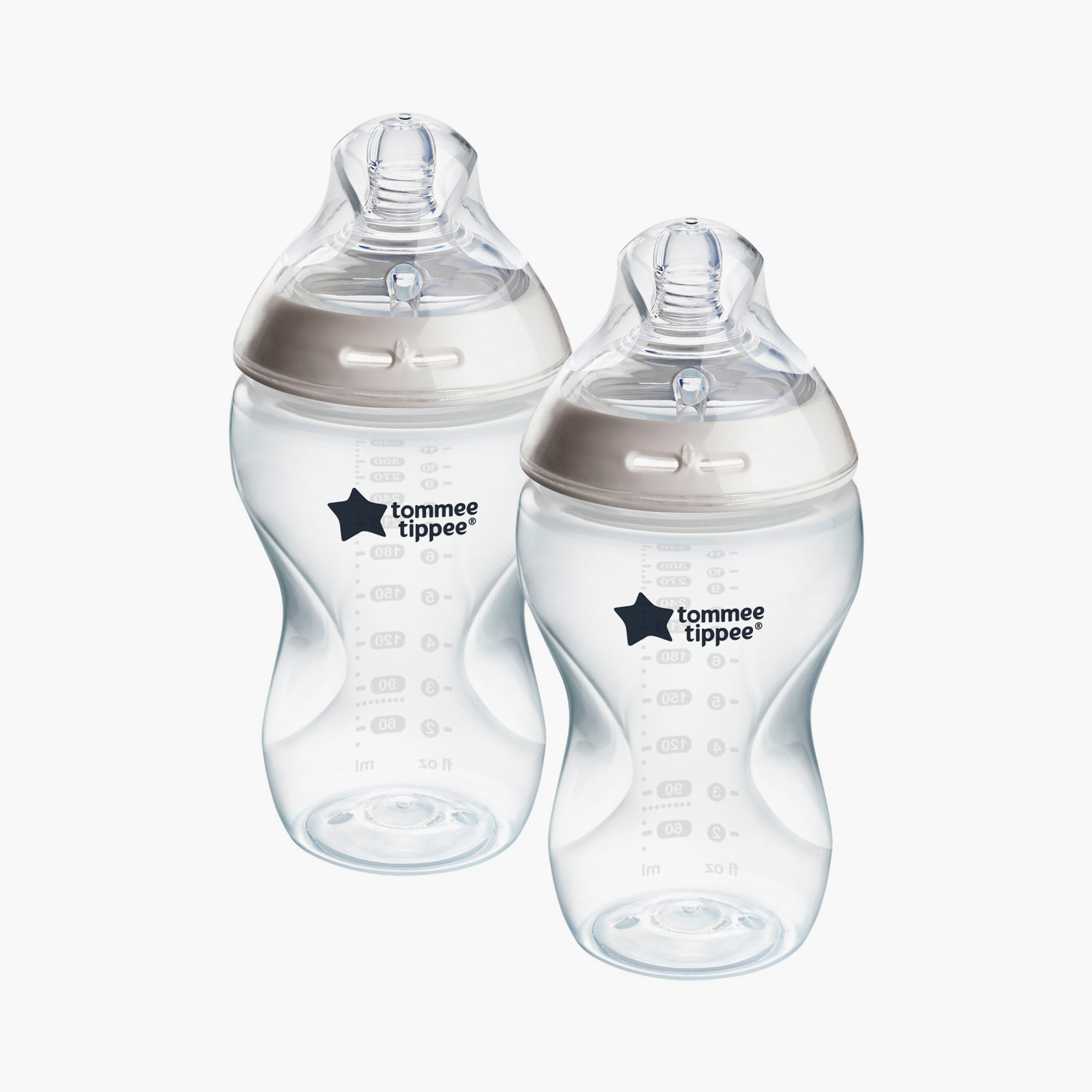Tommee Tippee 2-Piece Closer To Nature Feeding Bottles - White - 340 ml-baby-feeding-feedingbottles-bottlesandteats-image-1