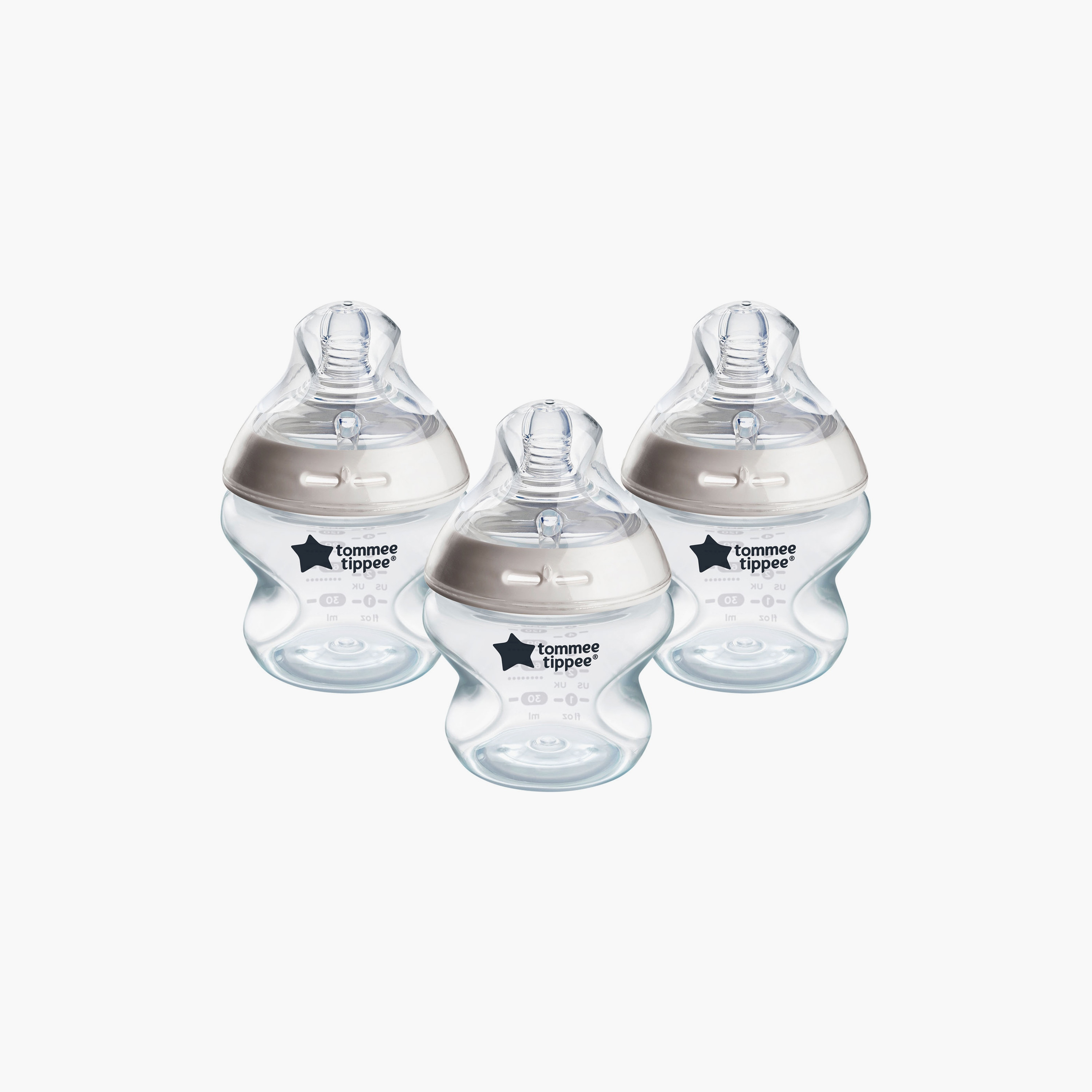Tommee Tippee 3-Piece Natural Start Feeding Bottles - 150 ml-baby-feeding-feedingbottles-bottlesandteats-image-1