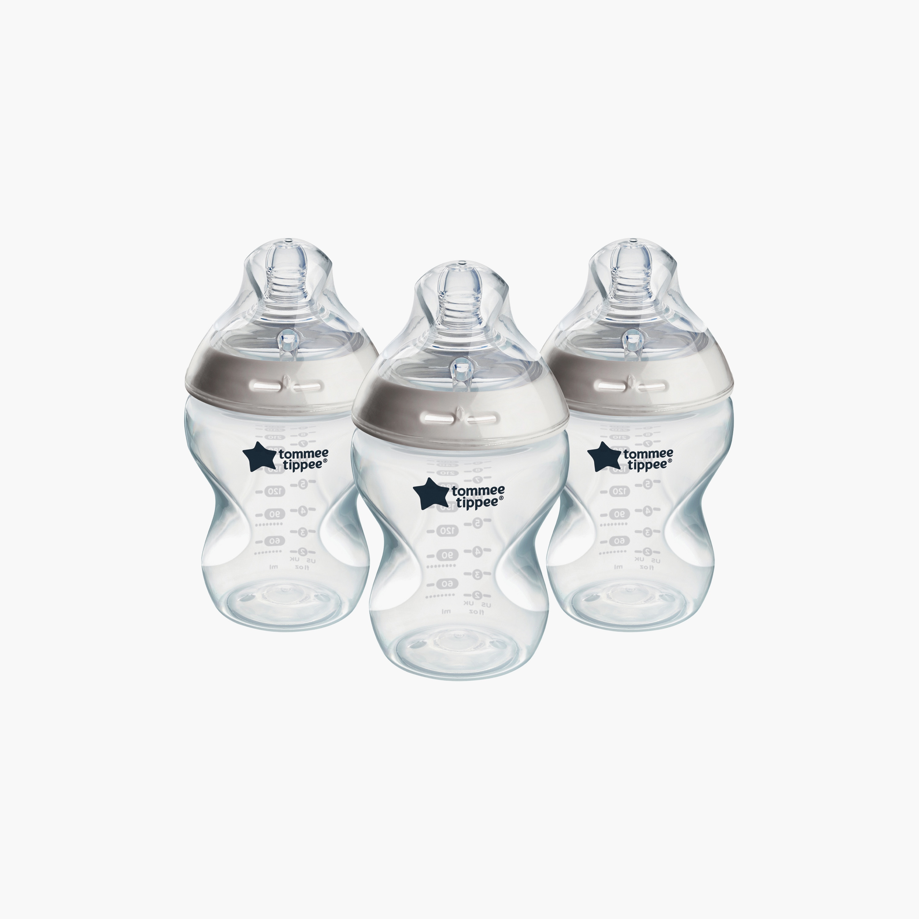 Tommee Tippee 3-Piece Natural Start Feeding Bottles - 260 ml-baby-feeding-feedingbottles-bottlesandteats-image-1