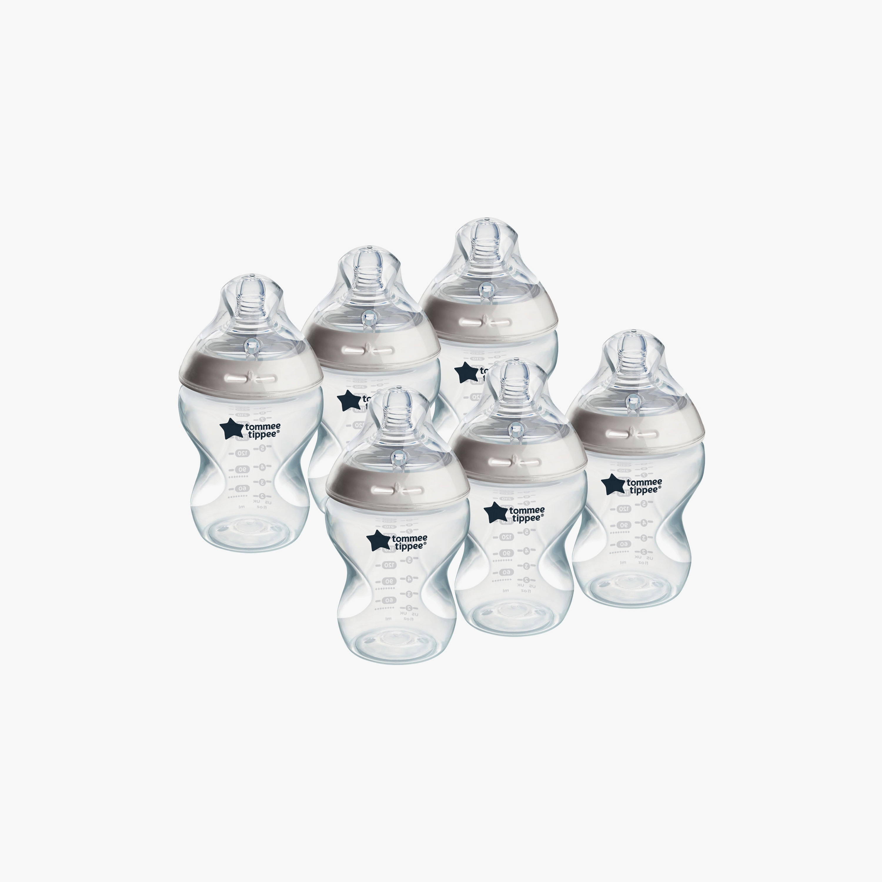 Tommee Tippee 6-Piece Natural Start Feeding Bottles - 260 ml-baby-feeding-feedingbottles-bottlesandteats-image-1