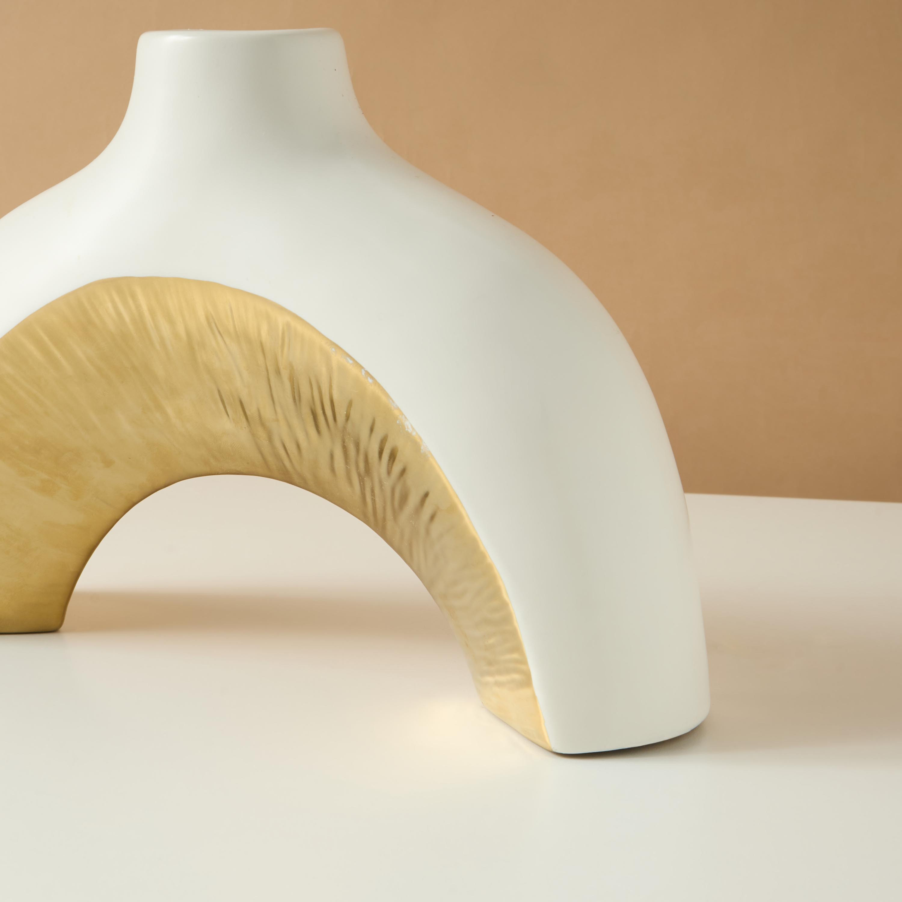 مزهرية ديكور خزف حجري - 28x8x19 سم-household-decor-vasesandbowls-image-5