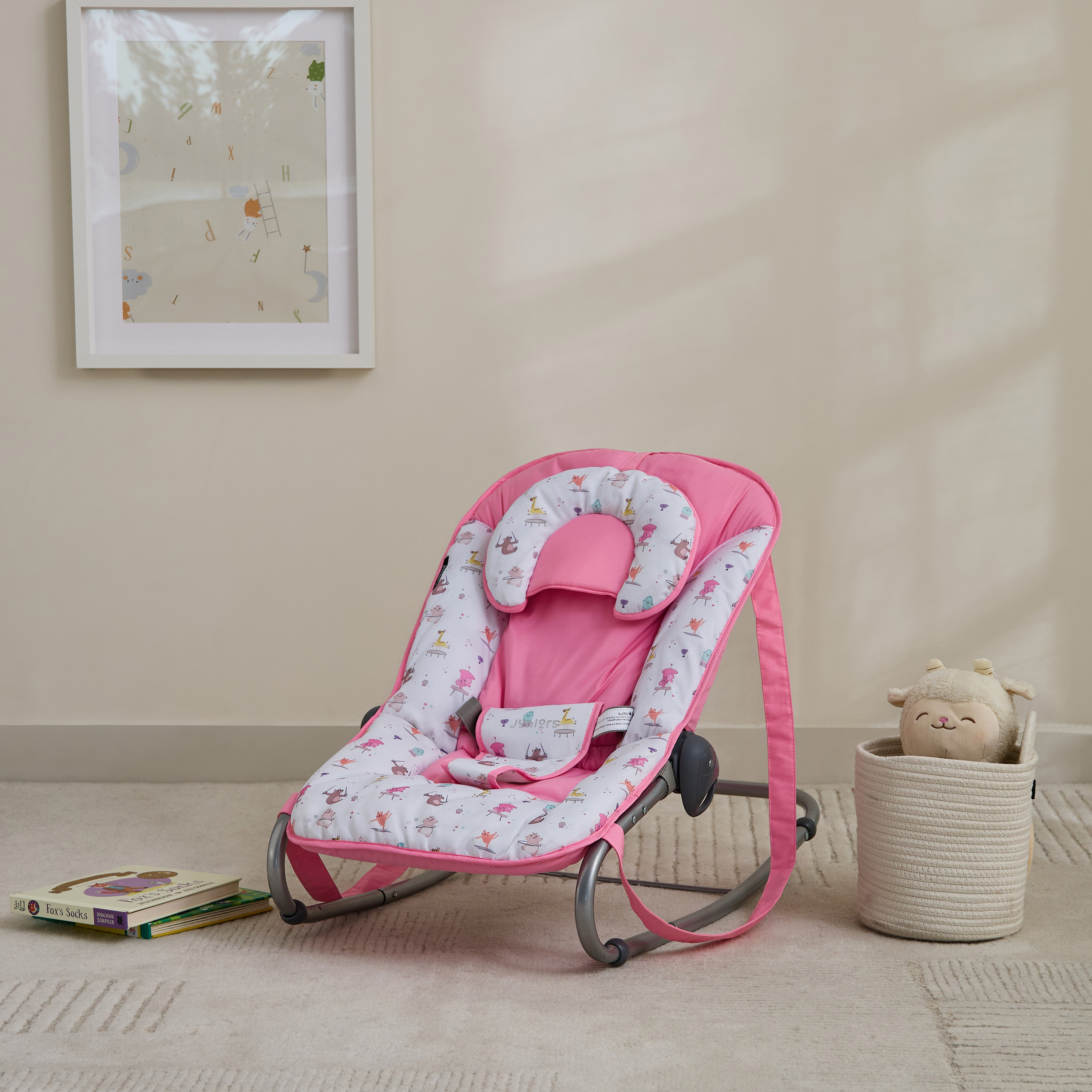 Juniors Brick Baby Rocker with Pillow-baby-infantactivity-rockers-image-1