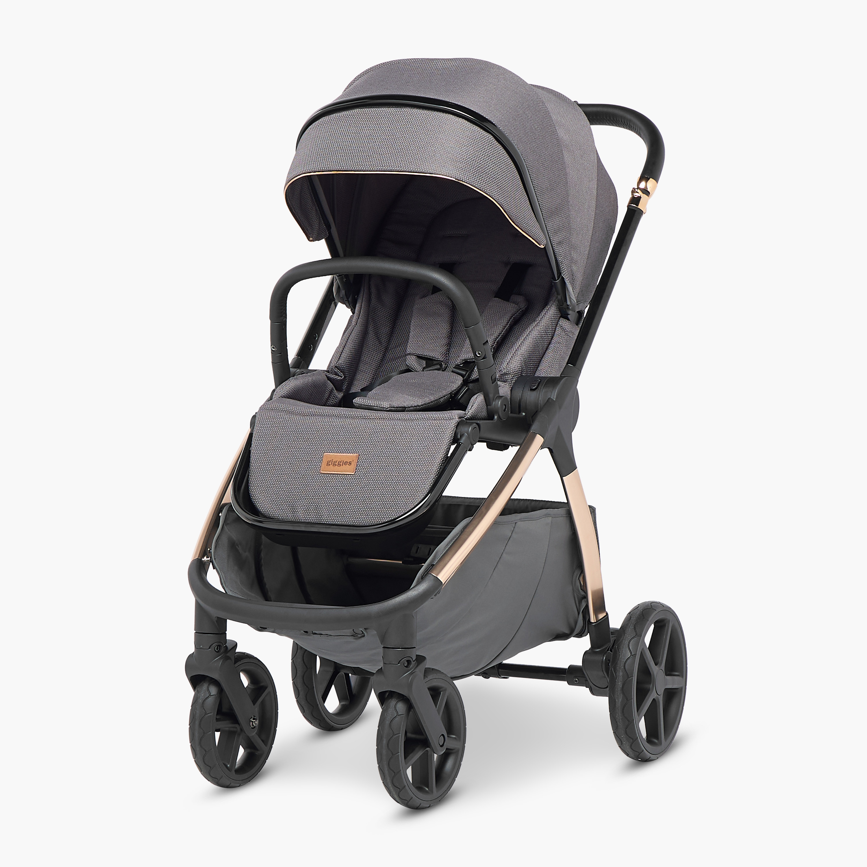 Giggles Lozzvy Baby Stroller with Sun Canopy and Storage Basket-baby-gear-strollersandprams-strollers-image-2
