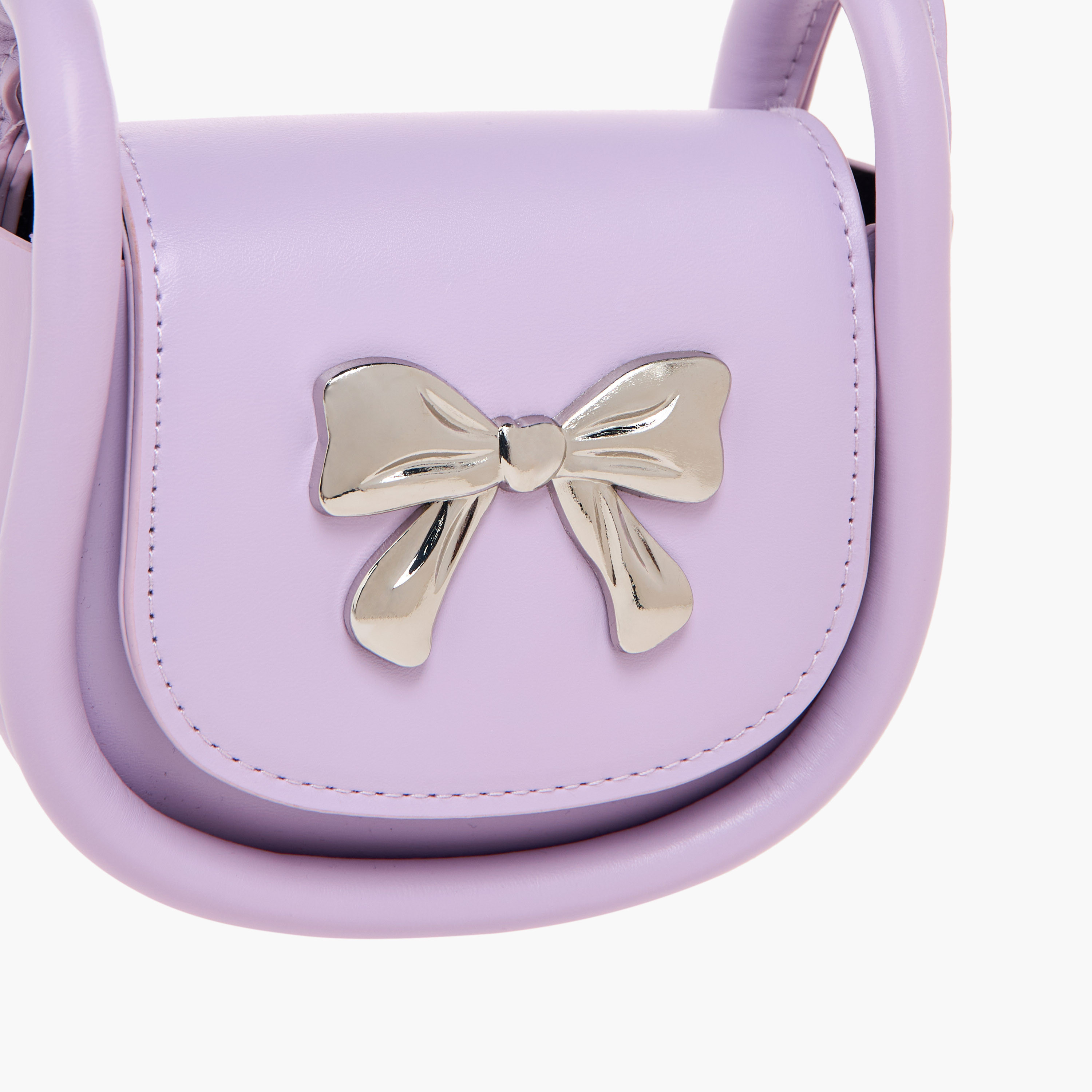 Charmz Bow Accent Crossbody Bag with Strap Handle and Flap Closure-girls-accessories-bags-image-5