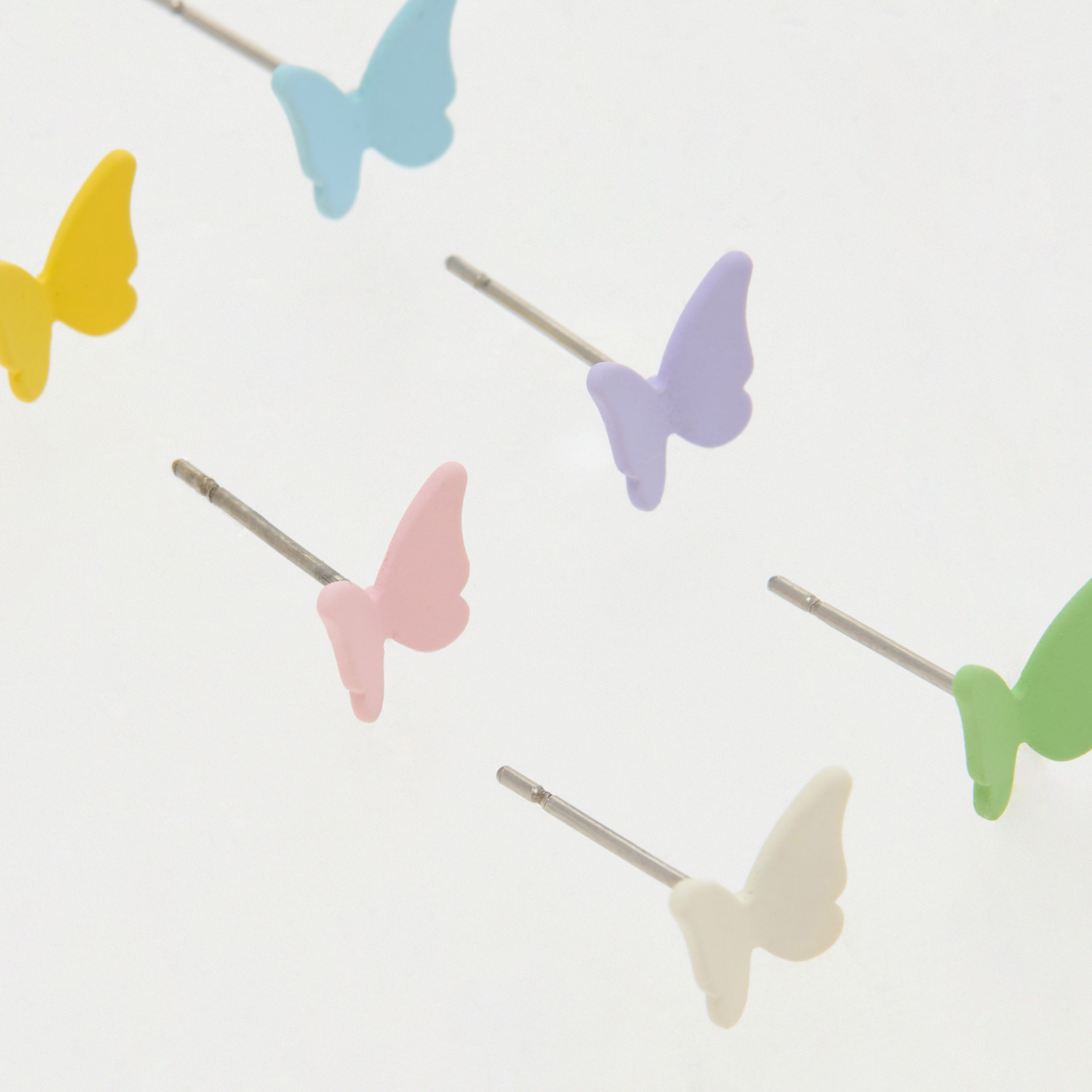 Charmz Butterfly Stud Earring with Pushback Closure - Set of 6-girls-accessories-jewellery-image-3