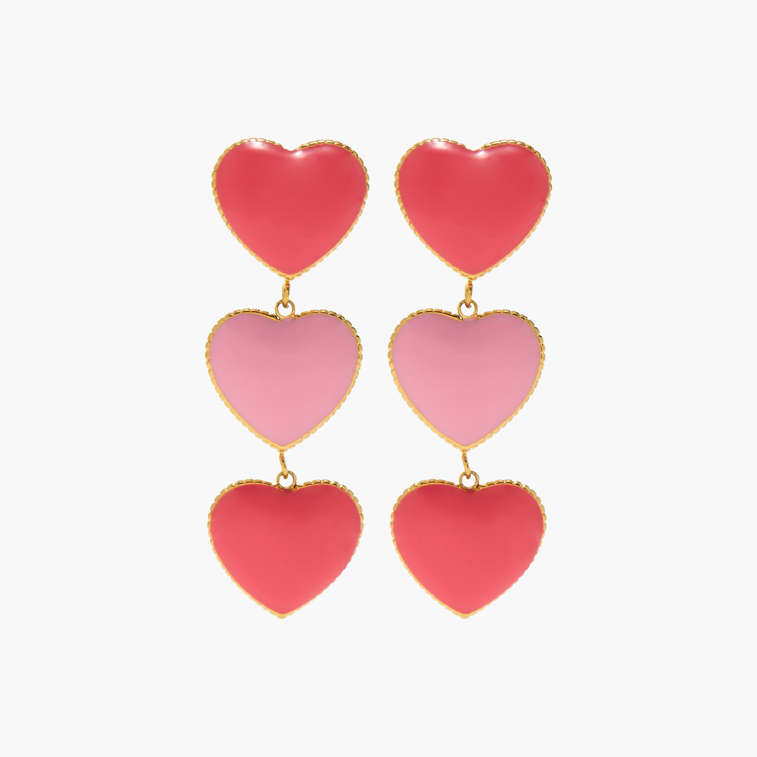 Charmz Heart Shaped Dangler Earrings with Pushback Closure-girls-accessories-jewellery-image-1