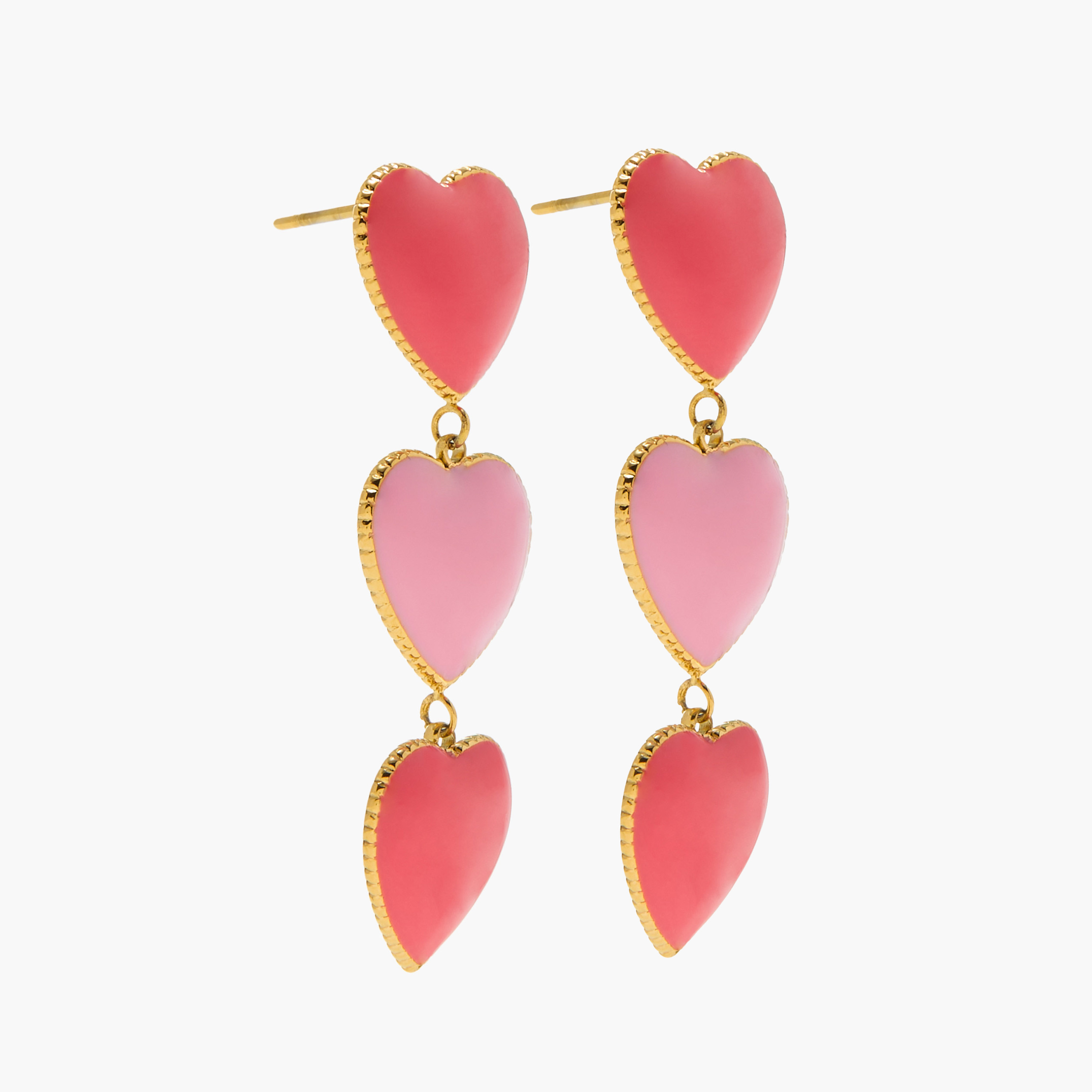 Charmz Heart Shaped Dangler Earrings with Pushback Closure-girls-accessories-jewellery-image-2