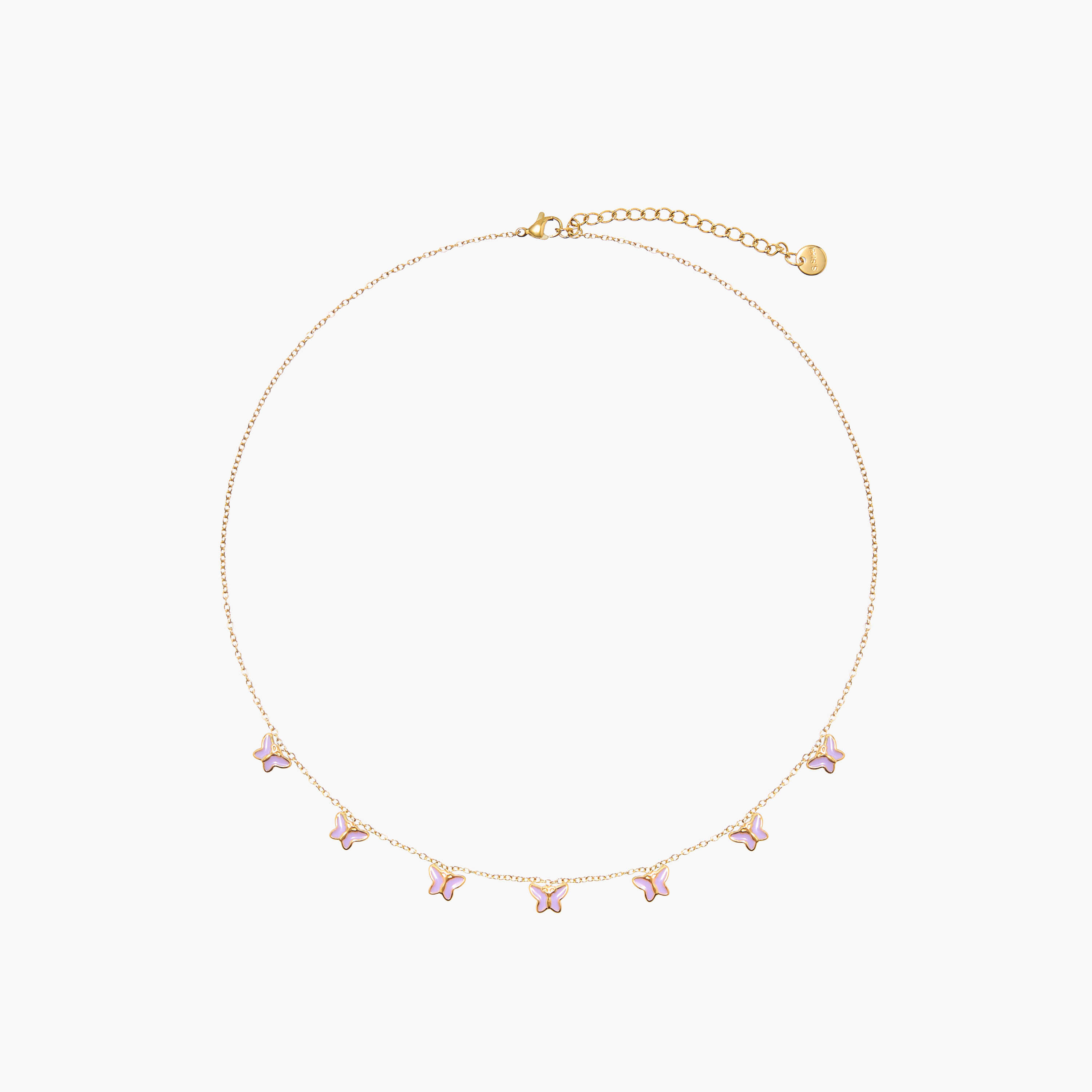 Charmz Butterfly Embellished Necklace and Bracelet Set with Lobster Clasp Closure-girls-accessories-jewellery-image-2