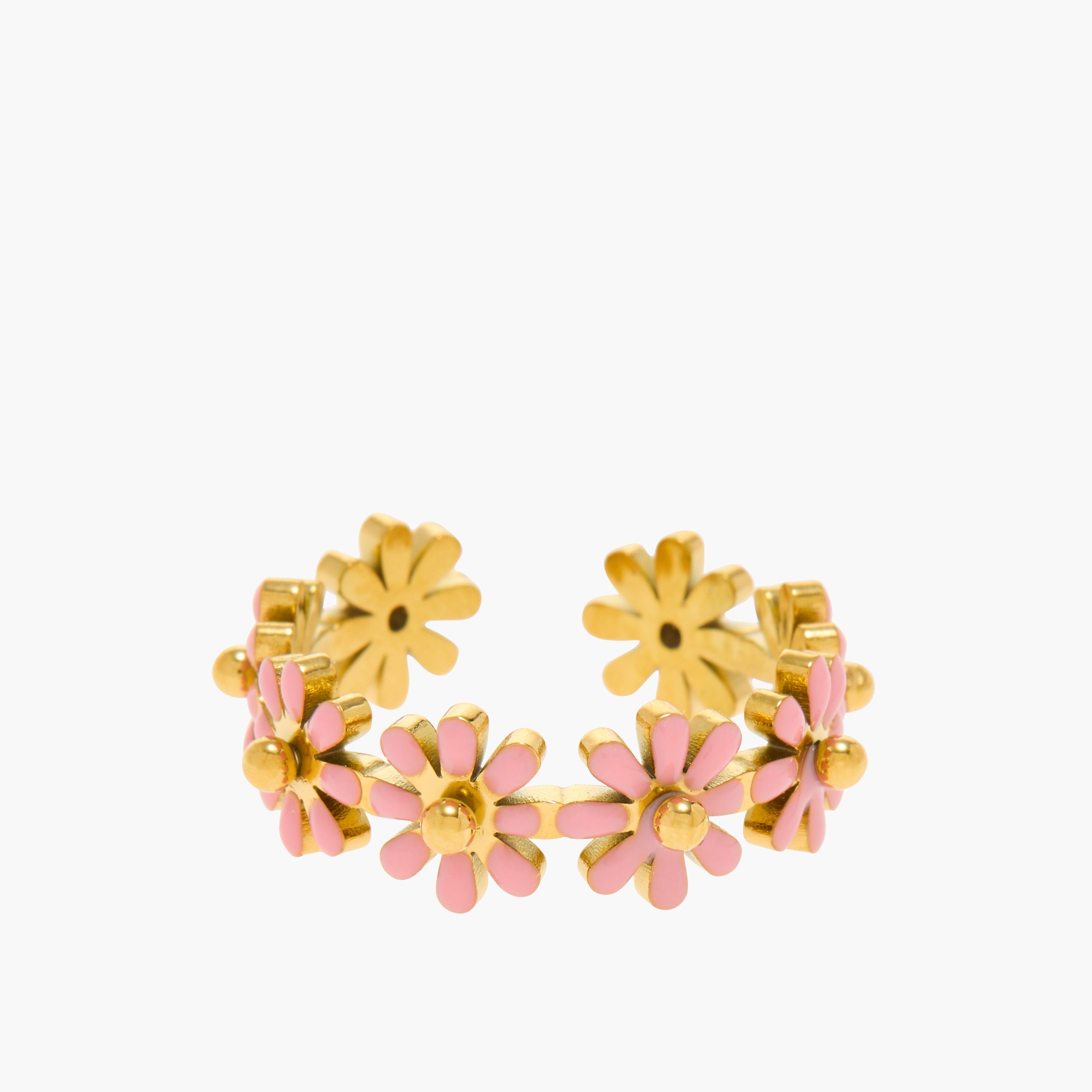 Charmz Floral Textured Cuff Ring-girls-accessories-jewellery-image-2