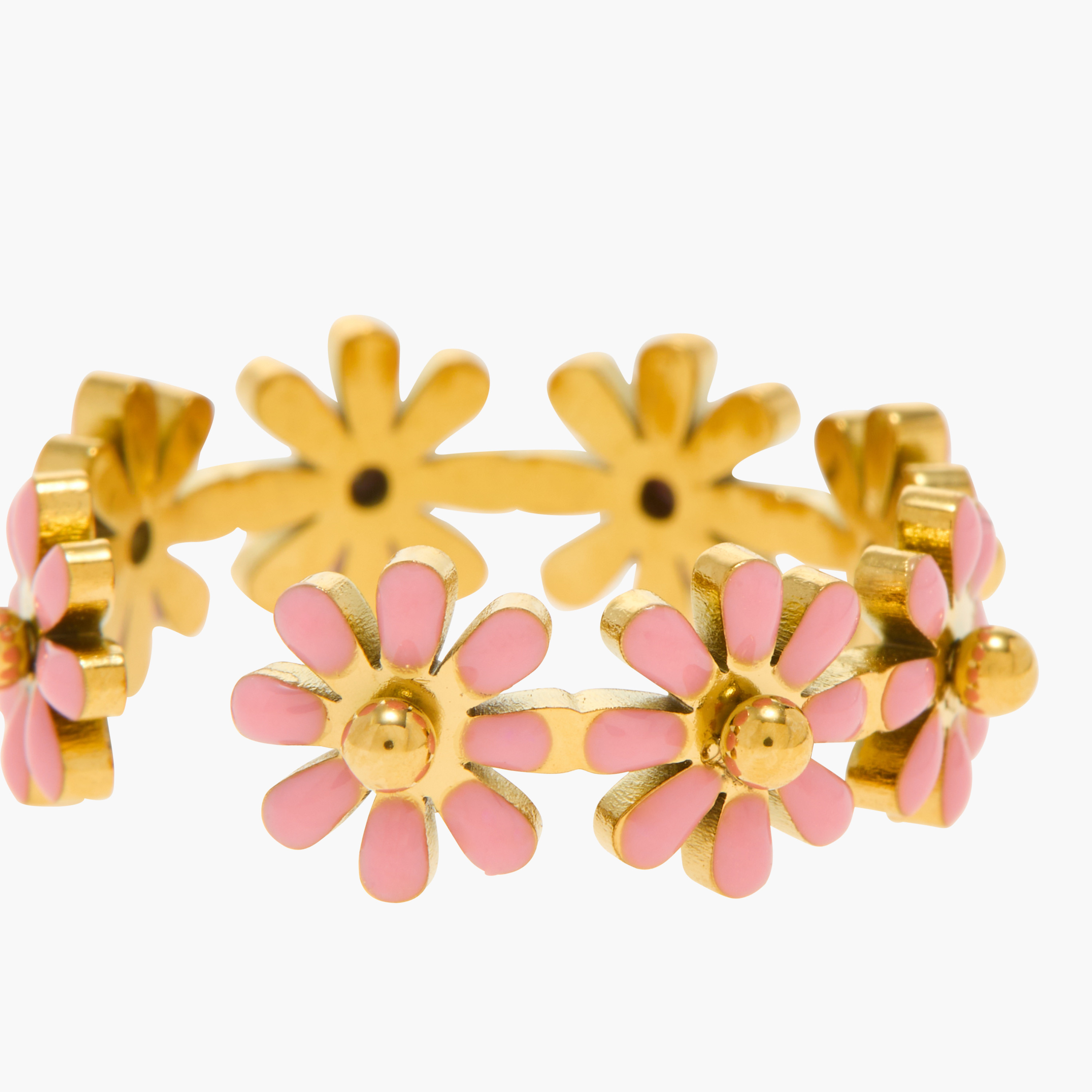 Charmz Floral Textured Cuff Ring-girls-accessories-jewellery-image-4