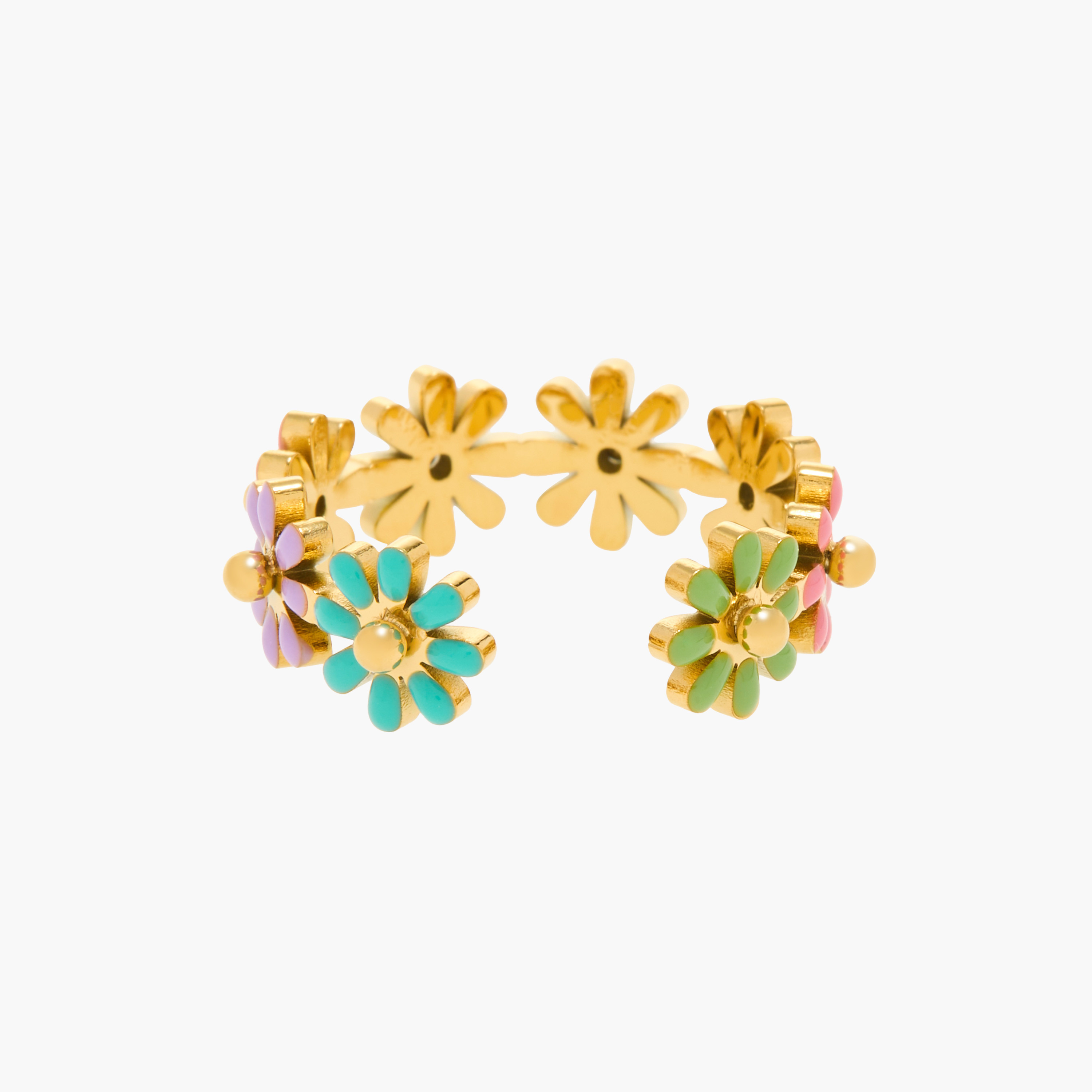 Charmz Floral Textured Cuff Ring-girls-accessories-jewellery-image-2