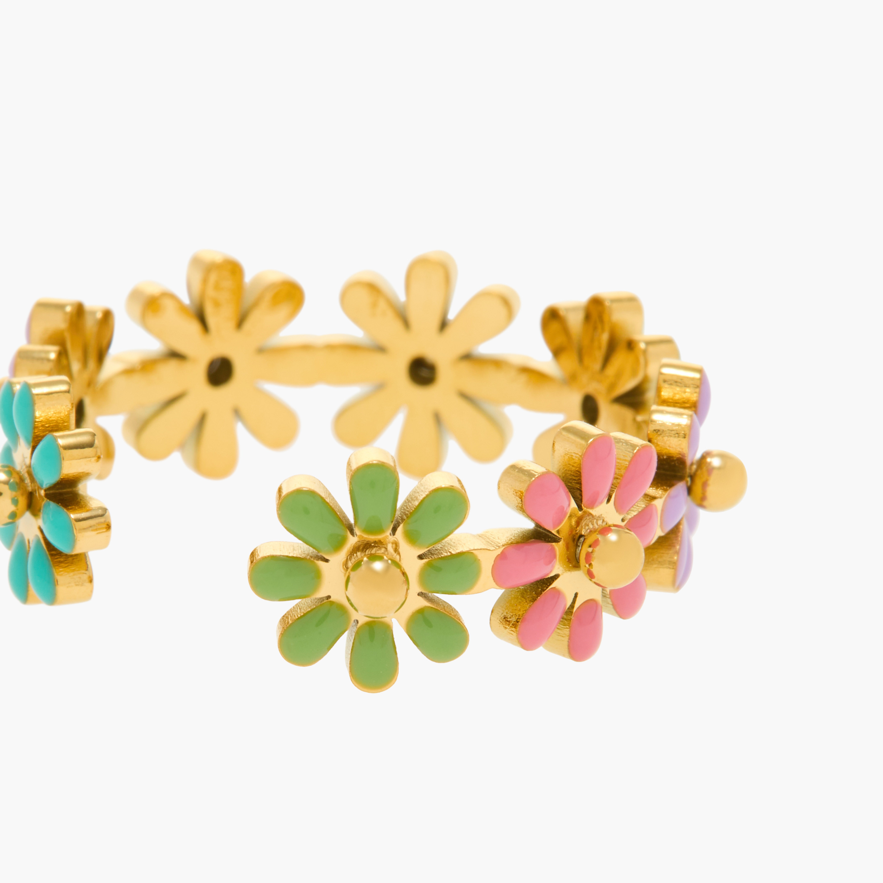 Charmz Floral Textured Cuff Ring-girls-accessories-jewellery-image-3
