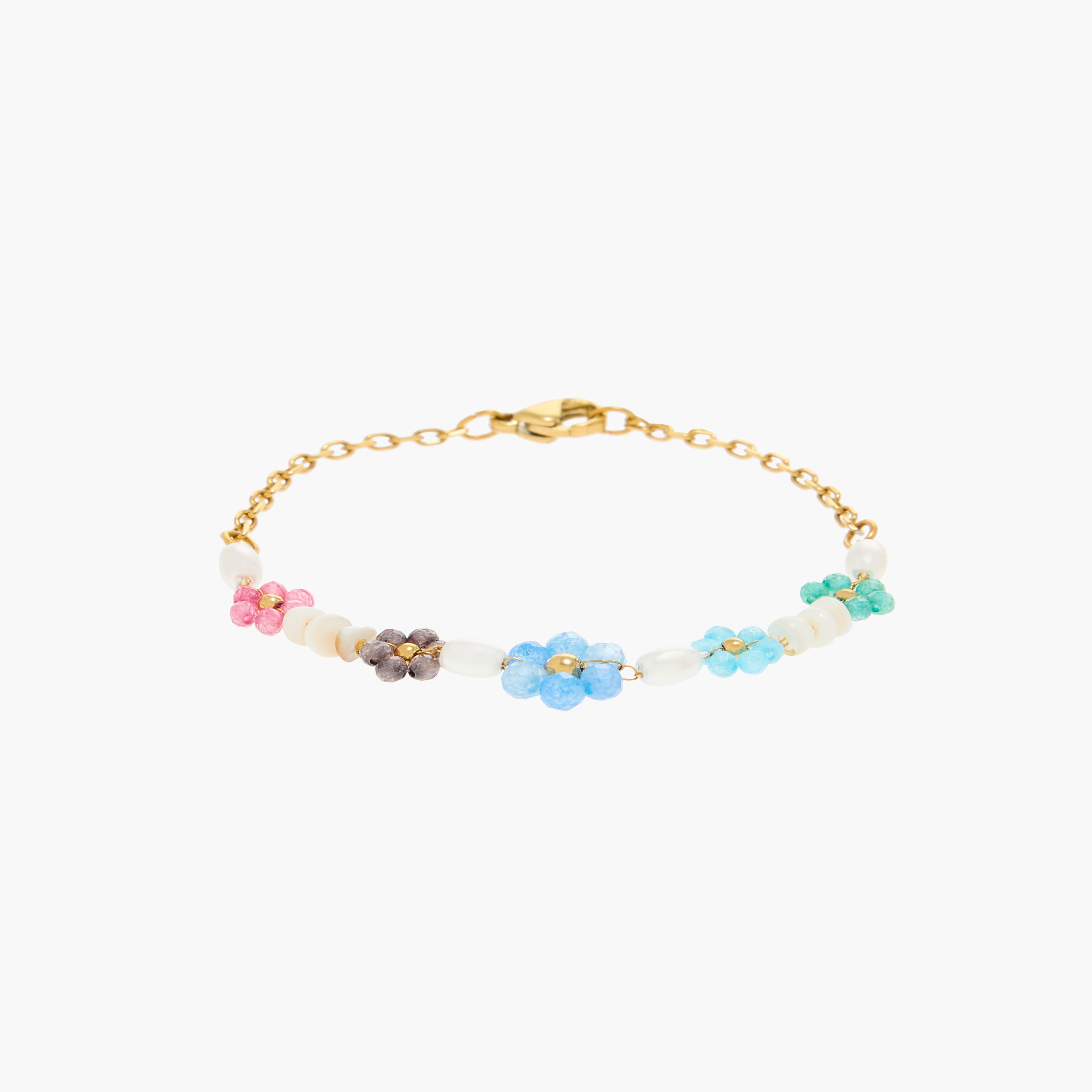 Charmz Beaded Floral Bracelet with Lobster Clasp Closure-girls-accessories-jewellery-image-1