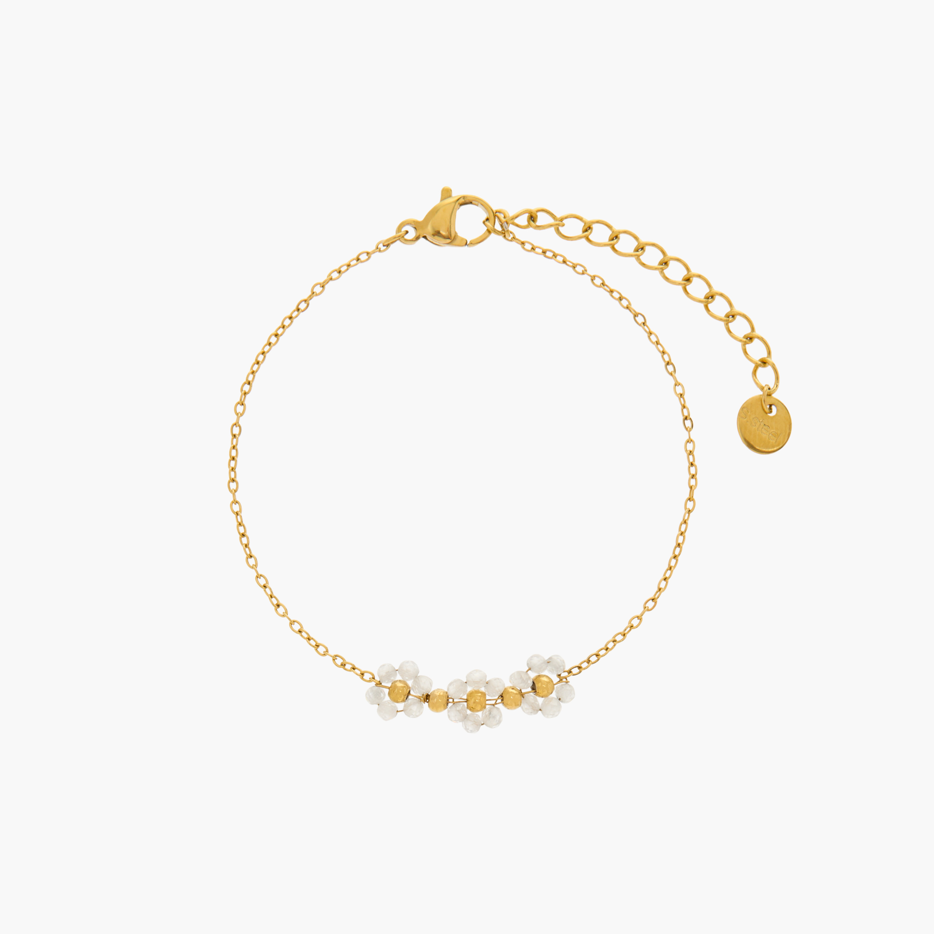 Charmz Floral Beaded Bracelet with Lobster Clasp Closure-girls-accessories-jewellery-image-2