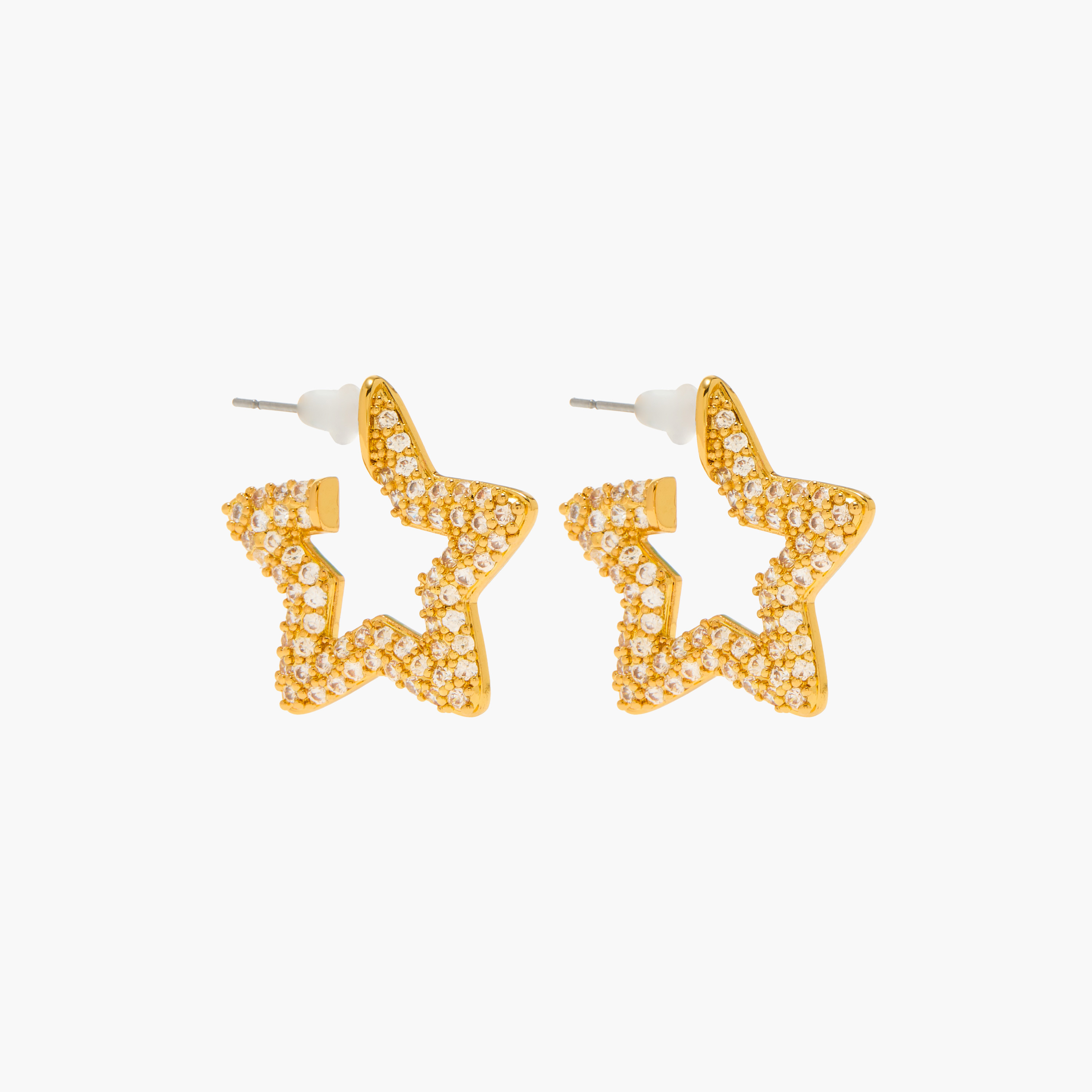 Charmz Star Embellished Earrings with Pushback Closure-girls-accessories-jewellery-image-1
