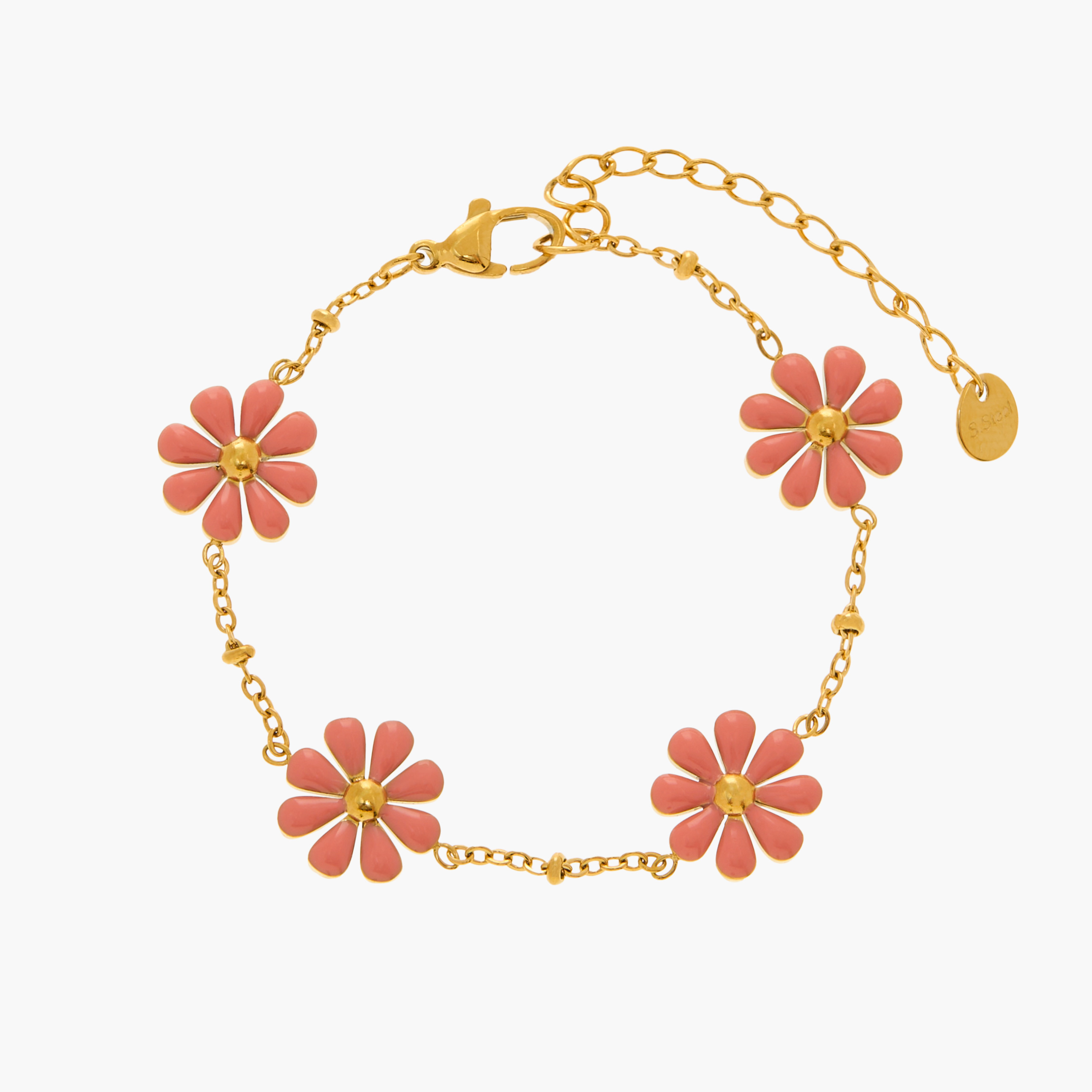 Charmz Floral Embellished Bracelet with Lobster Clasp Closure-girls-accessories-jewellery-image-2