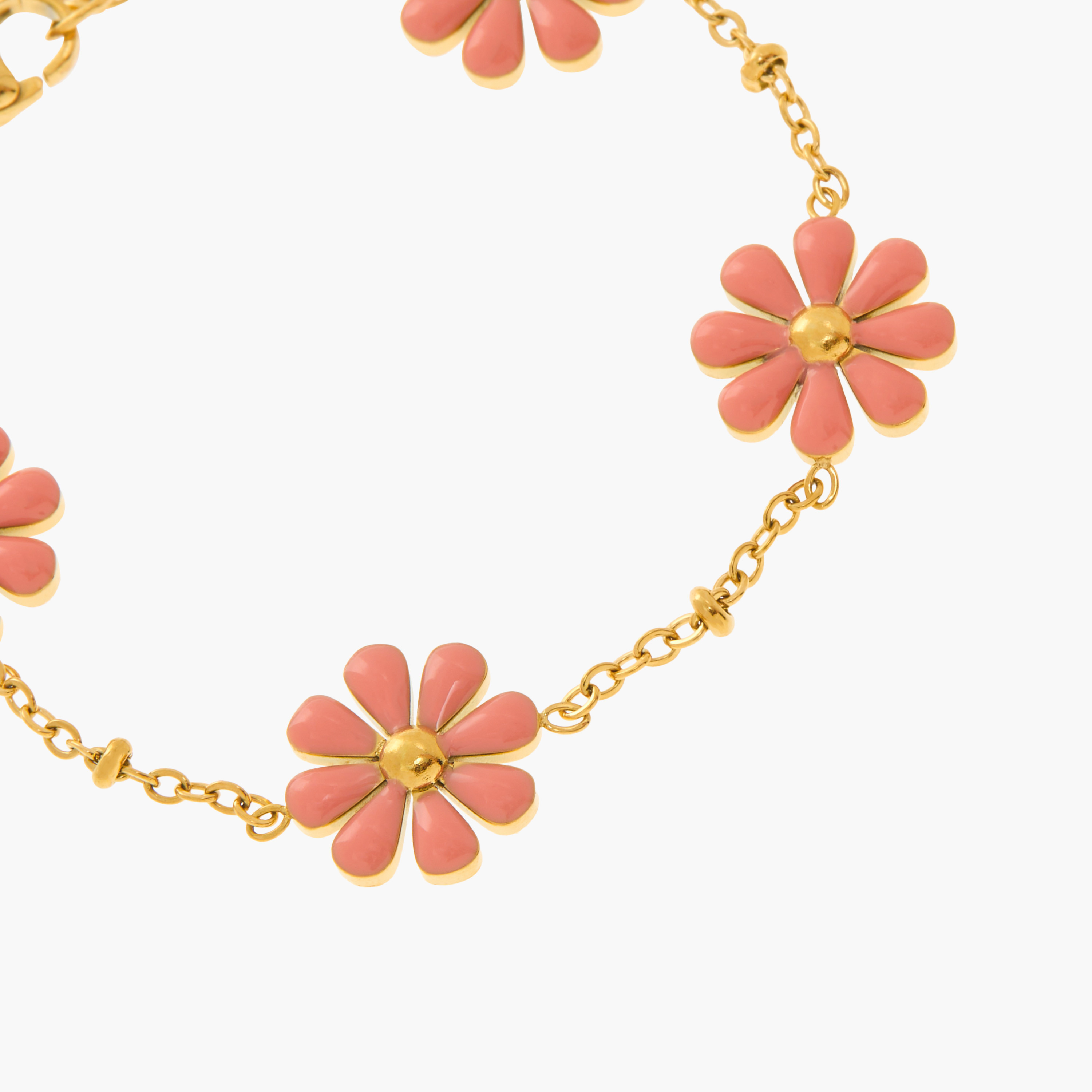 Charmz Floral Embellished Bracelet with Lobster Clasp Closure-girls-accessories-jewellery-image-3