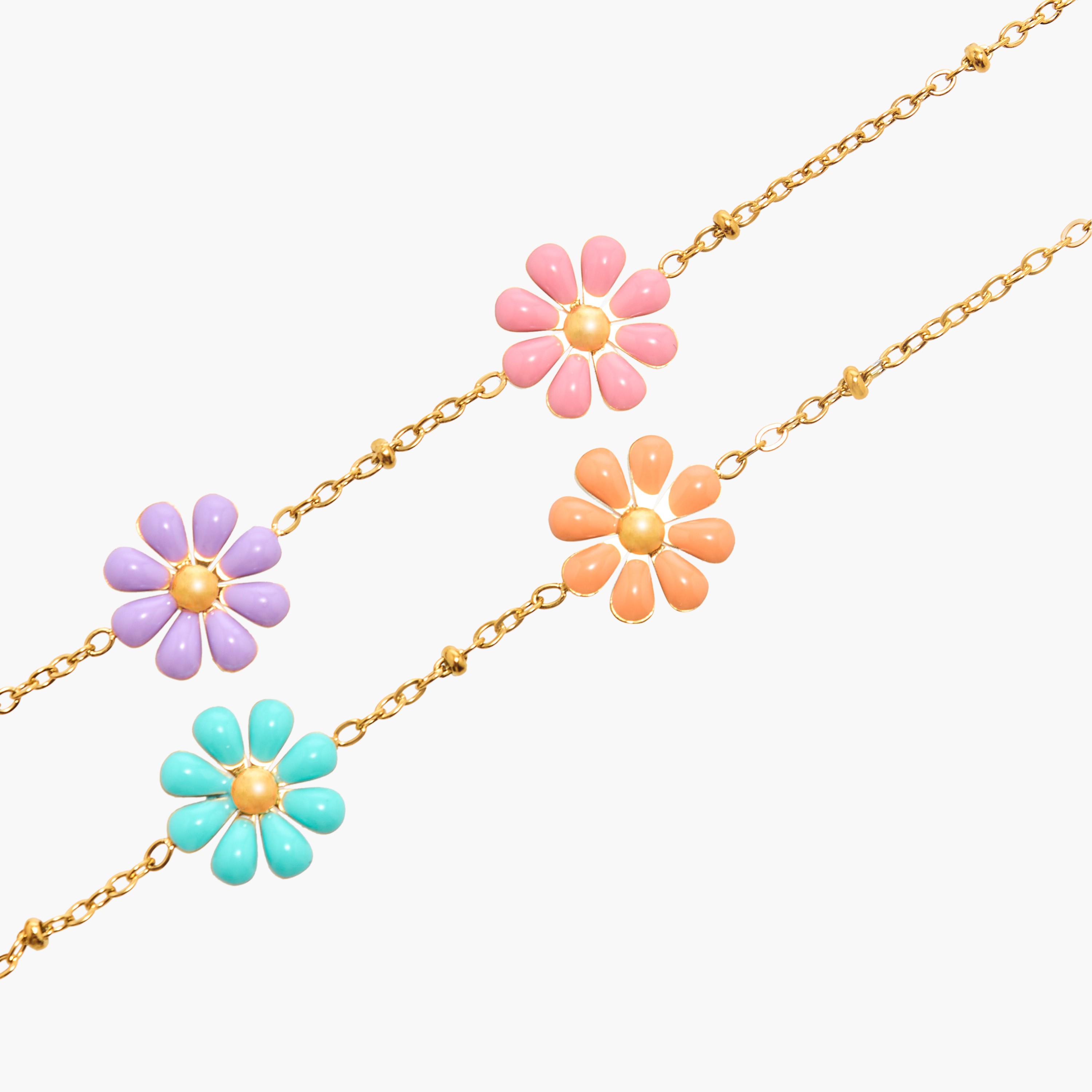 طقم حلق كبس وخاتم وعقد زهري مزين من تشارمز-girls-accessories-jewellery-image-5