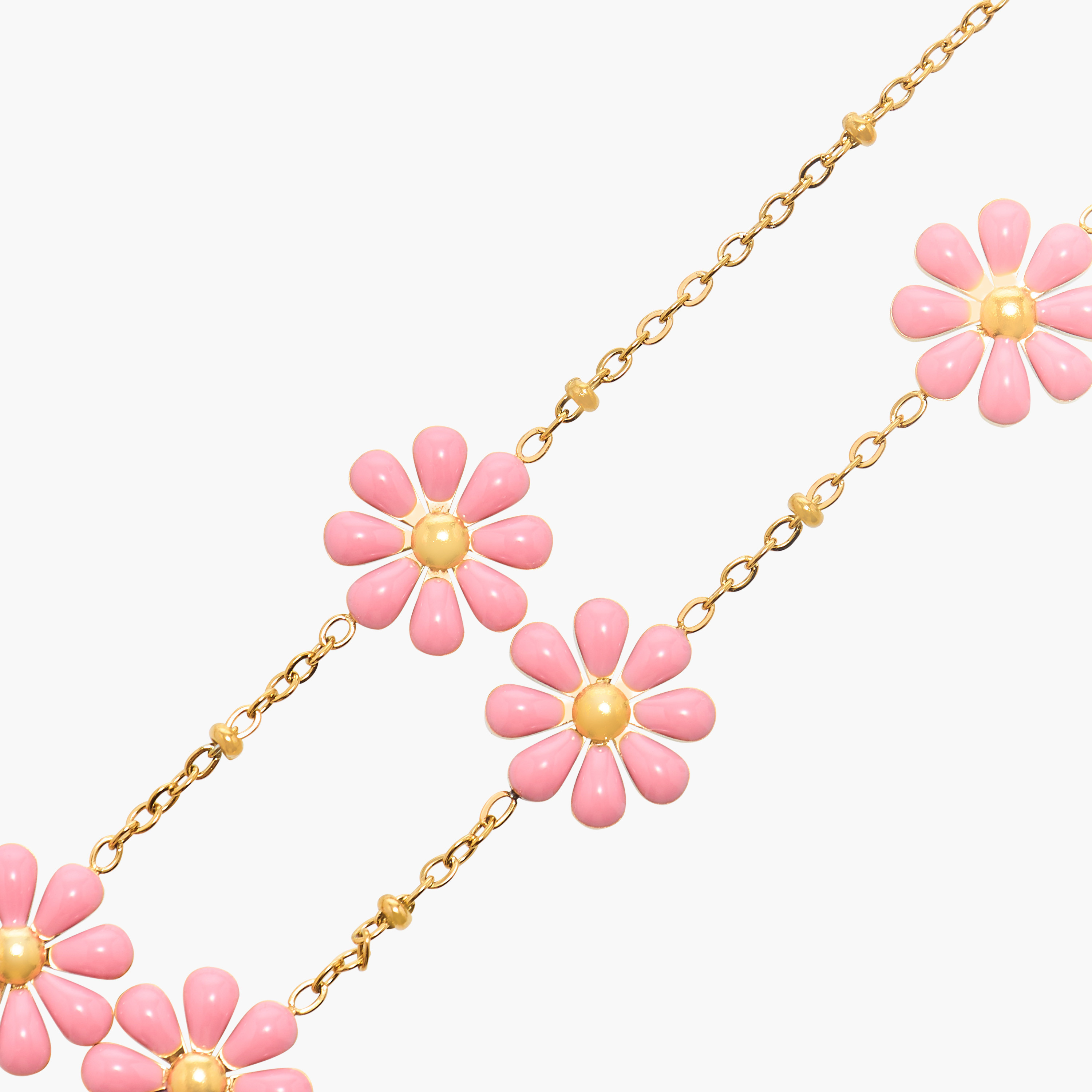 طقم حلق كبس وخاتم وعقد زهري مزين من  تشارمز-girls-accessories-jewellery-image-5