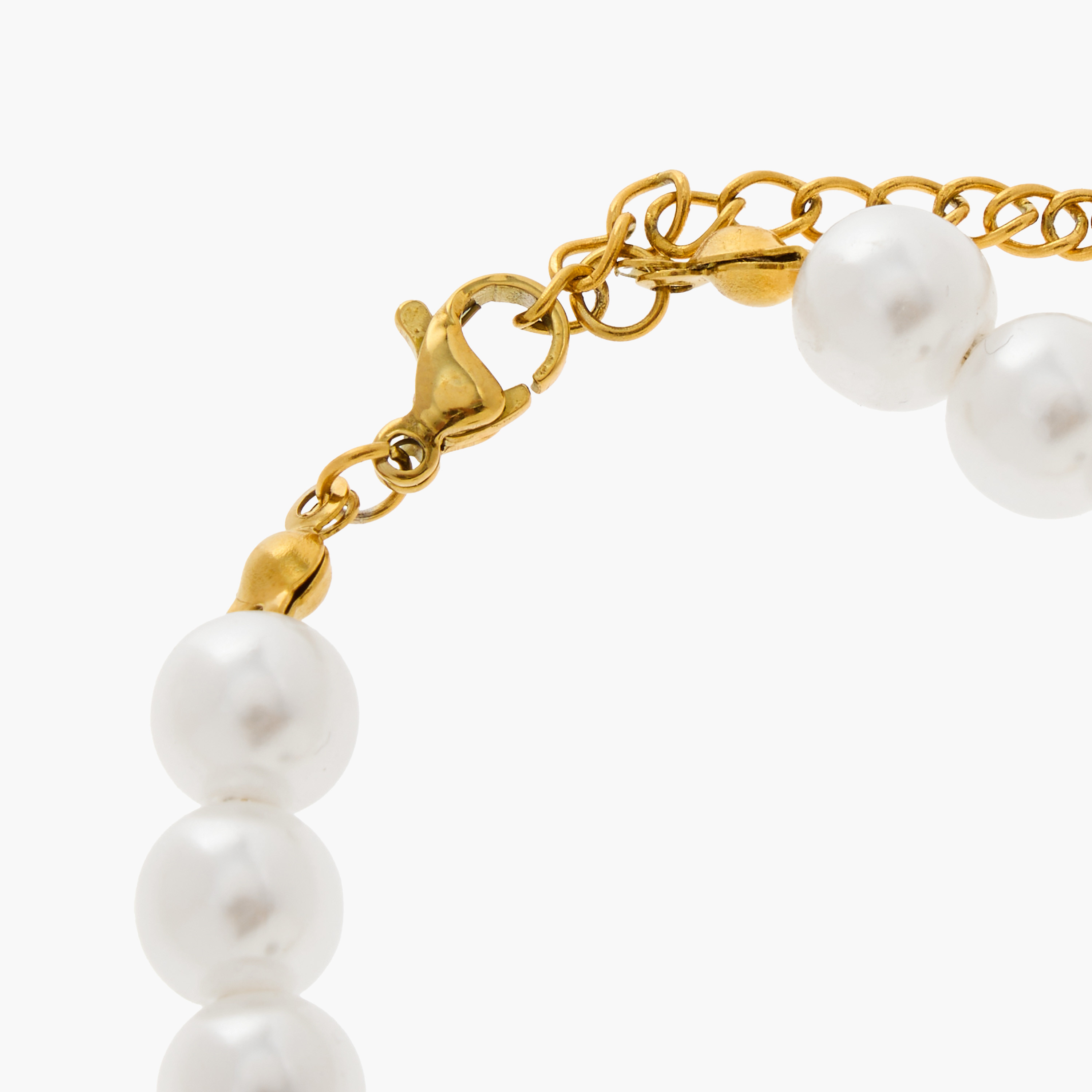 Charmz Bow Charm Pearl Necklace with Lobster Clasp Closure-girls-accessories-jewellery-image-3