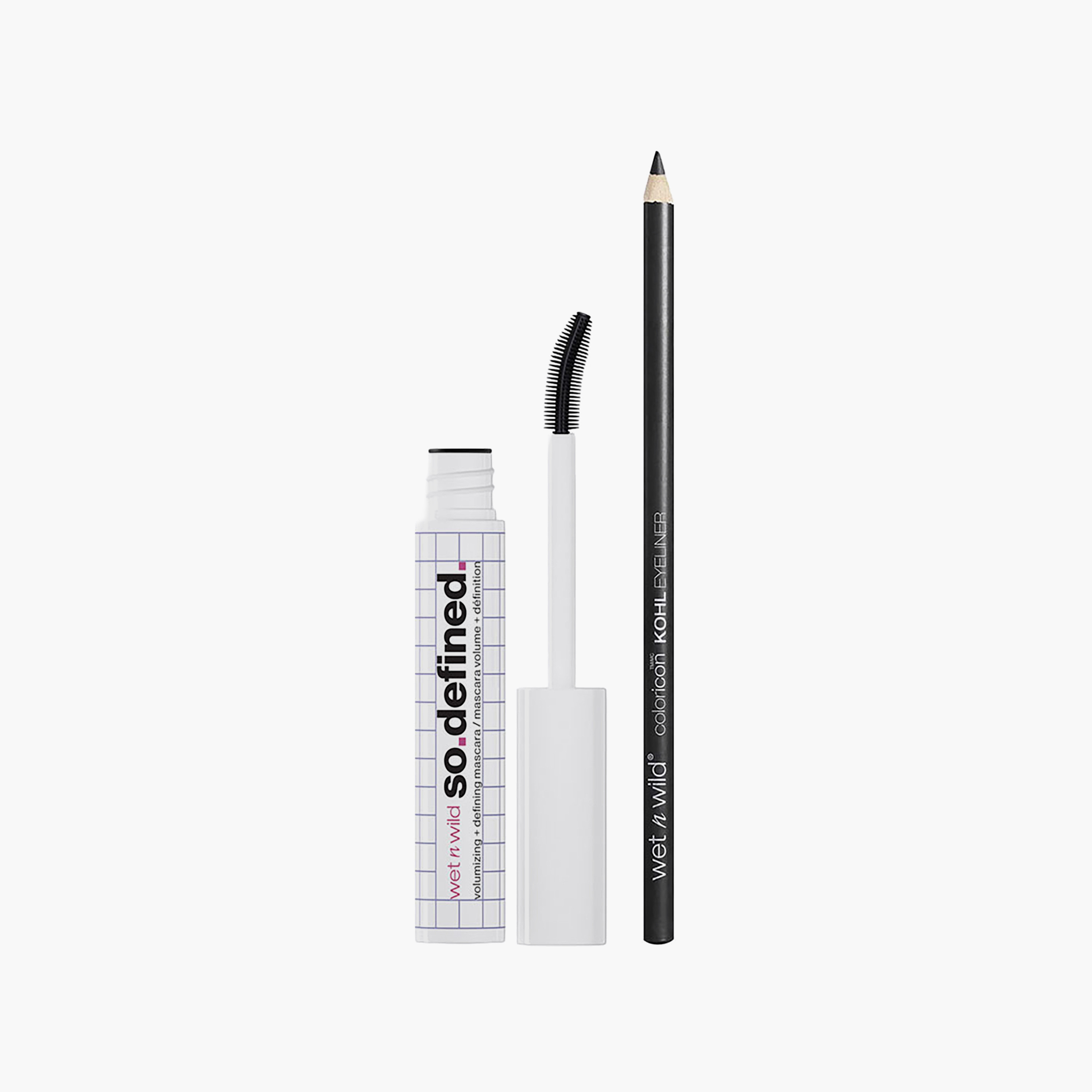 مجموعة ماسكارا WnW Mega Volume So Defined لتكثيف حجم العين + قلم تحديد العيون WnW Color Icon Kohl Eyeliner Set 7ml-beautyandpersonalcare-makeup-eyes-eyeshadows-image-1