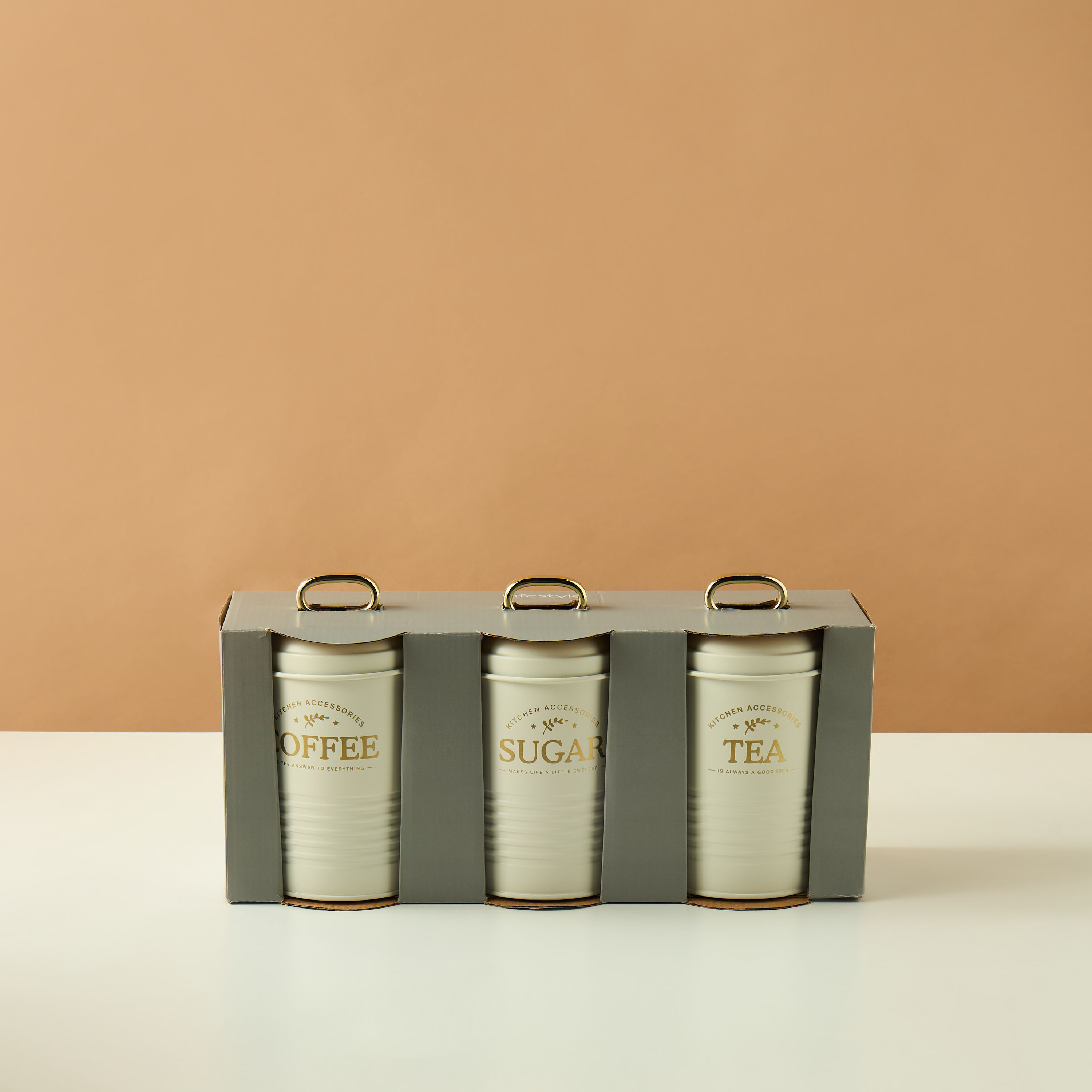 Typography Print 3-Piece Metal Container Set-household-kitchen-foodstorage-canistersandjars-image-5