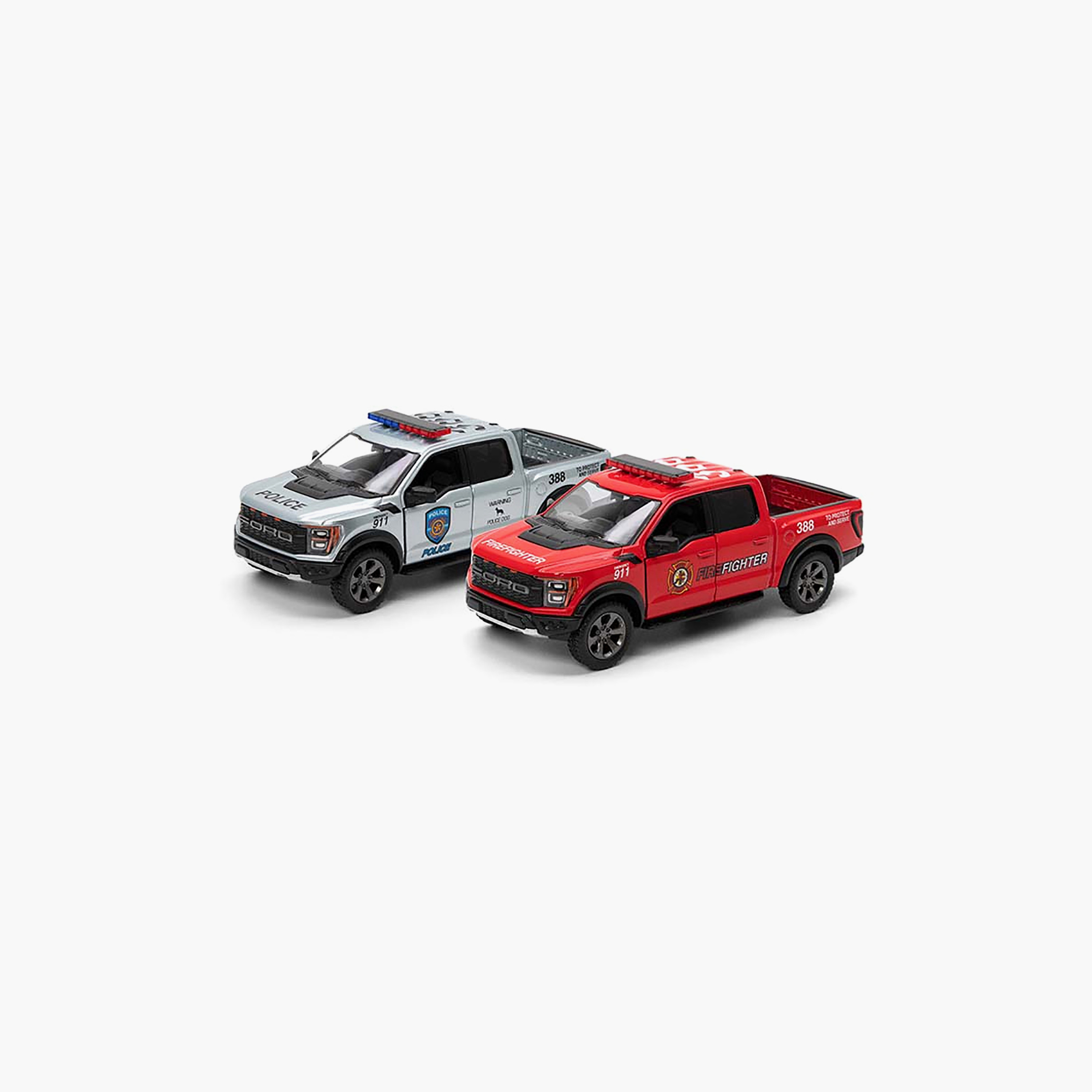 سيارات فورد رابتور إف 150 للطوارئ من كينسمارت - طقم من قطعتين-toys-playvehicles-cars-image-2