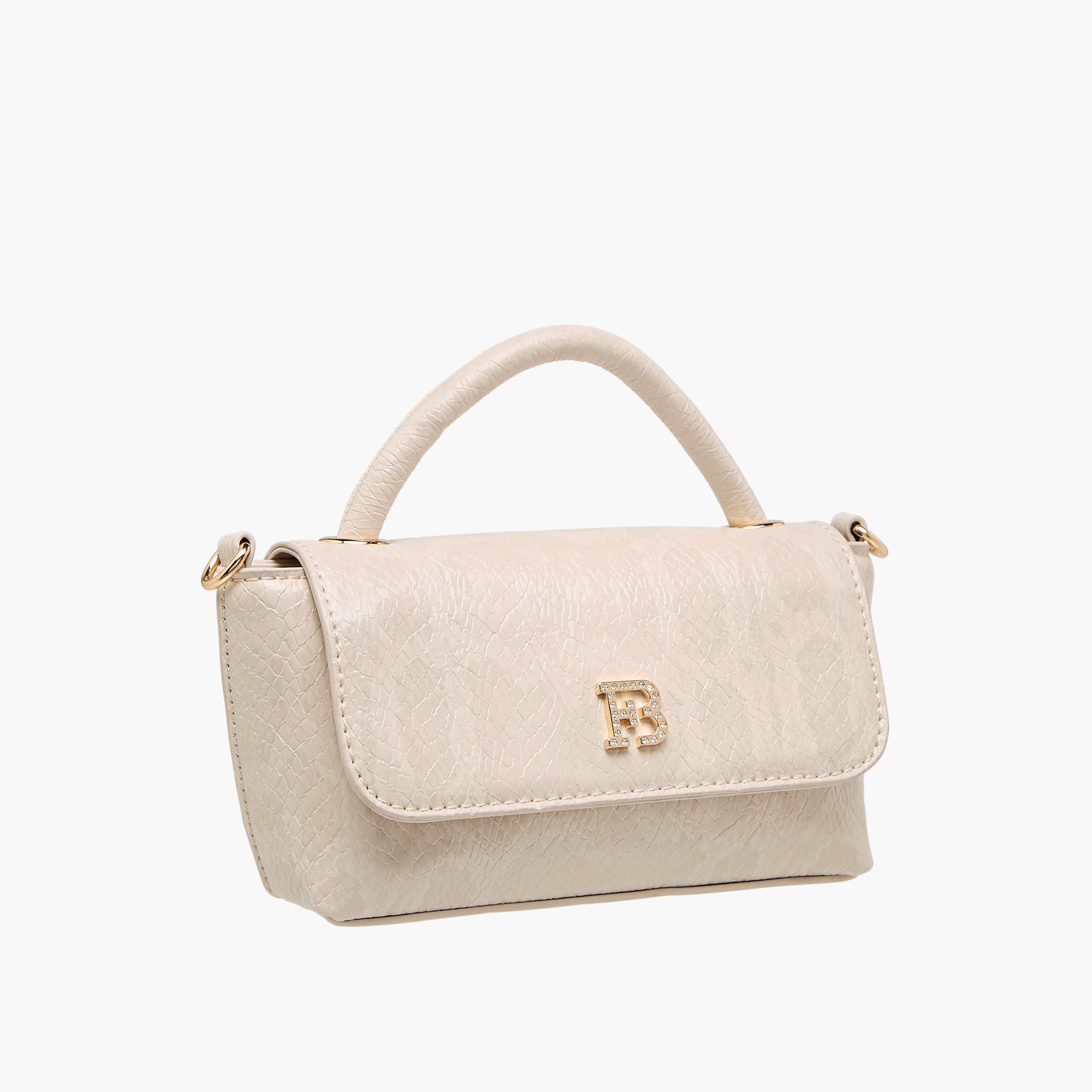Flora Bella Textured Crossbody Bag with Detachable Strap and Flap Closure-women-bagsandwallets-handbags-image-3
